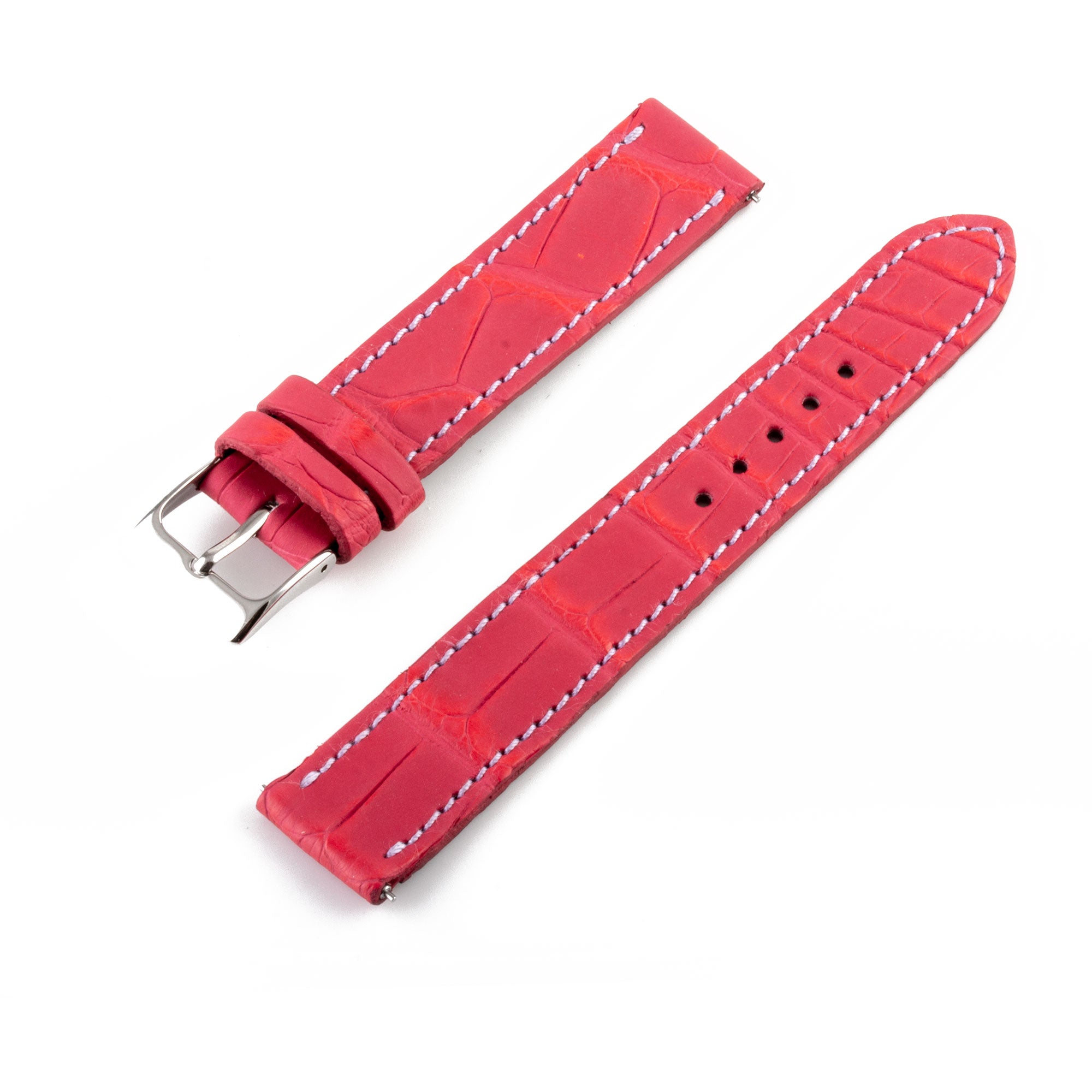 Alligator "Solo" leather watch band - 17mm width (0.67 inches) / Size M (n° 4)