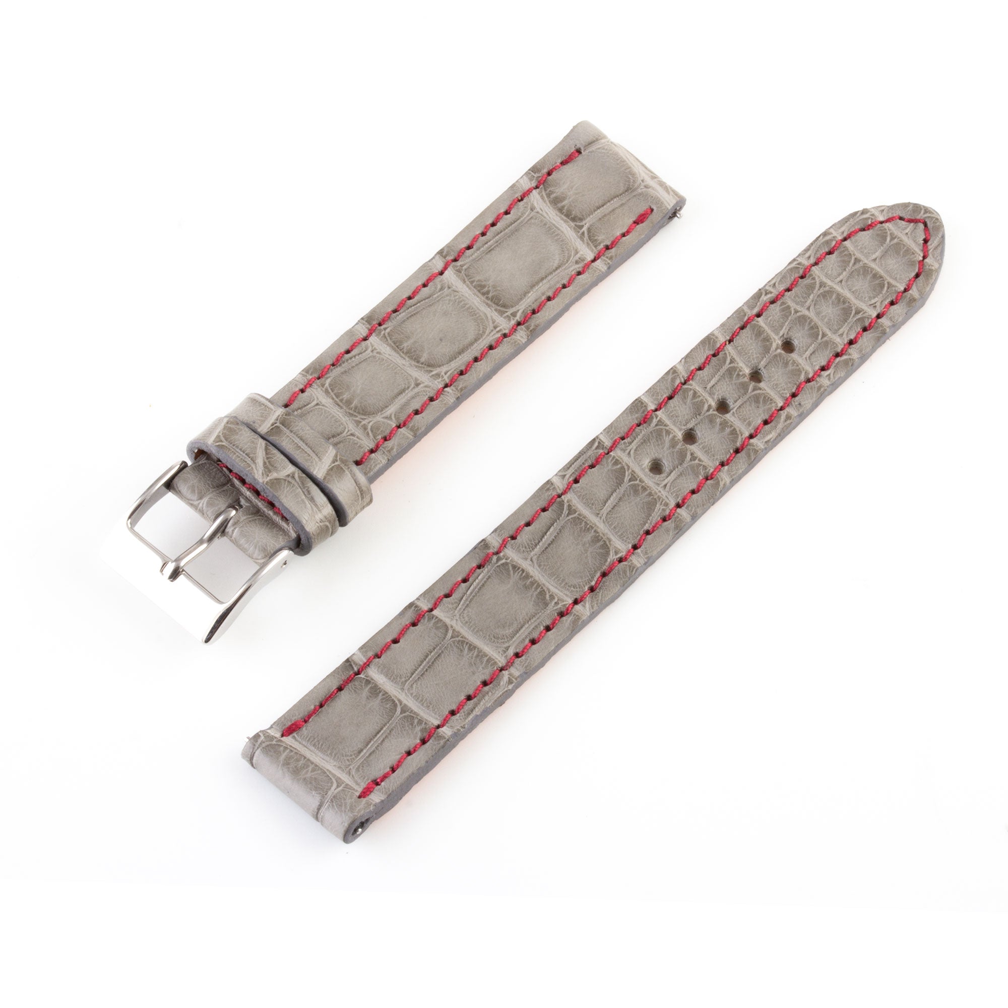 Alligator "Solo" leather watch band - 17mm width (0.67 inches) / Size M (n° 10)