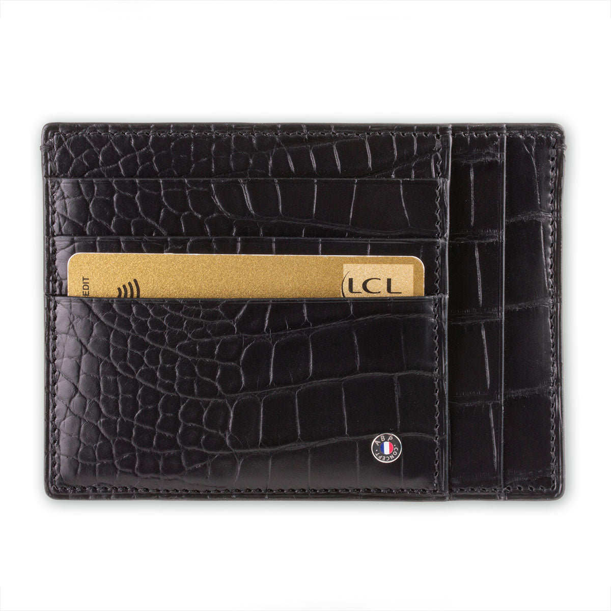 Credit card case XXL "Essential Black Alligator"