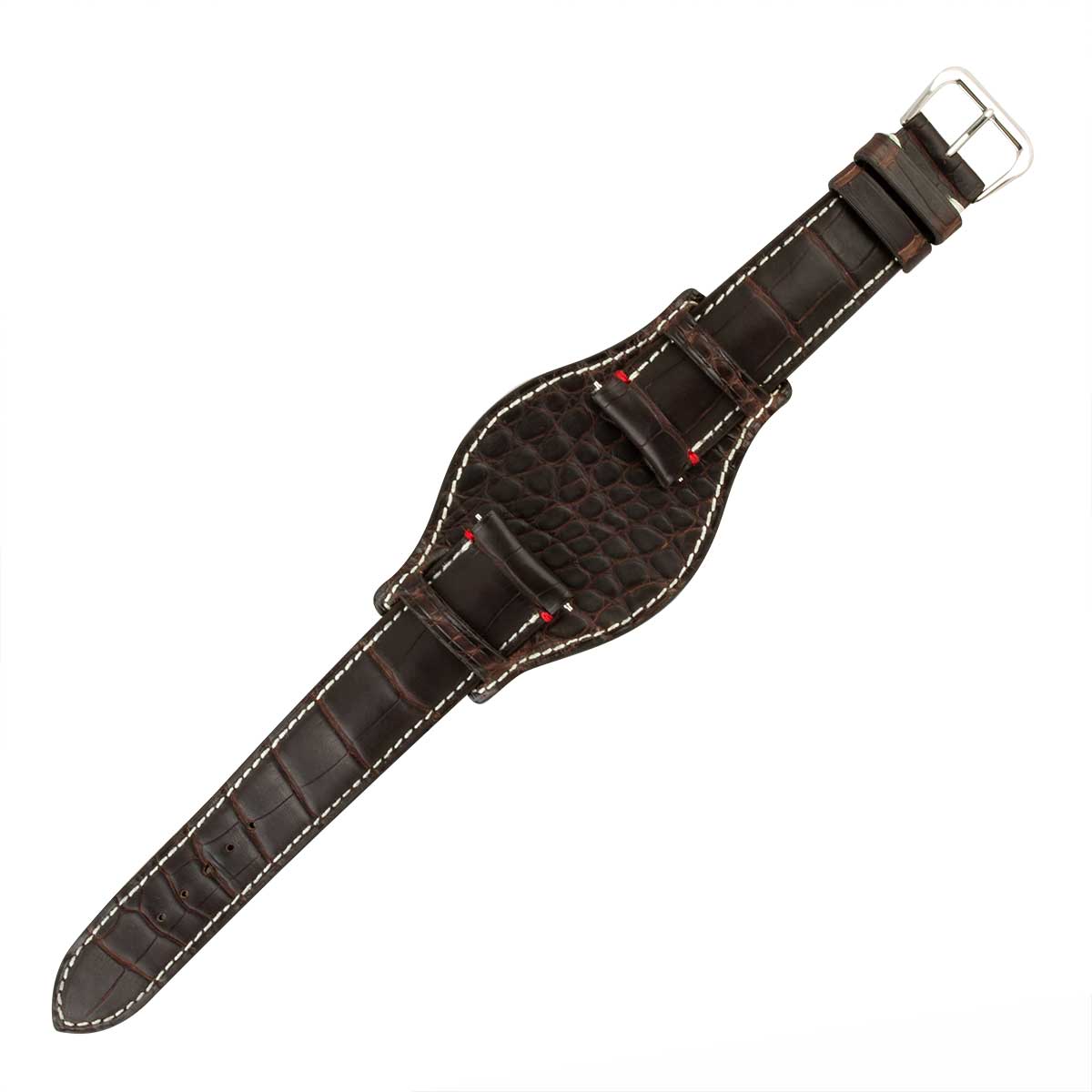 ABP Concept X Hanhart 1882 Bund watch band for 417 ES watches - Waxed Radika alligator