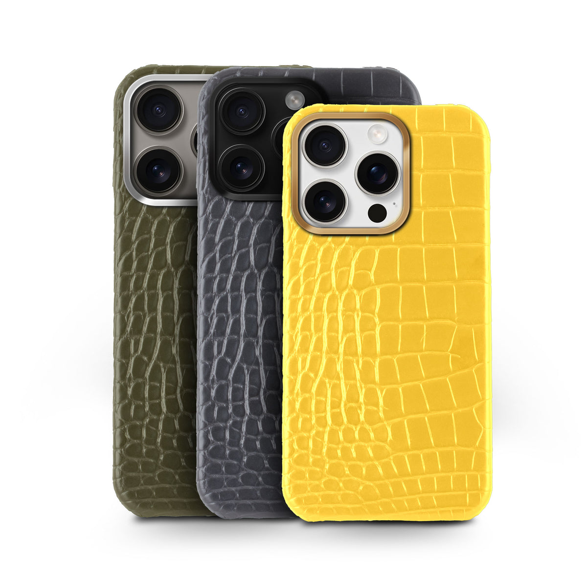 Aazon.co: THikk Case For IPhone 15 Pro Ax 15 Pro 15 Plus 15 Crocodile Pattern Real Leather