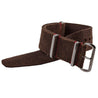 Breitling Navitimer - Bracelet de montre nato cuir - Veau brossé (marron foncé, marron moyen) - watch band leather strap - ABP Concept -