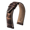 IWC Portuguese - Bracelet pour montre cuir - Alligator tannage spécial waxé (noir, gris, marron) - watch band leather strap - ABP Concept -