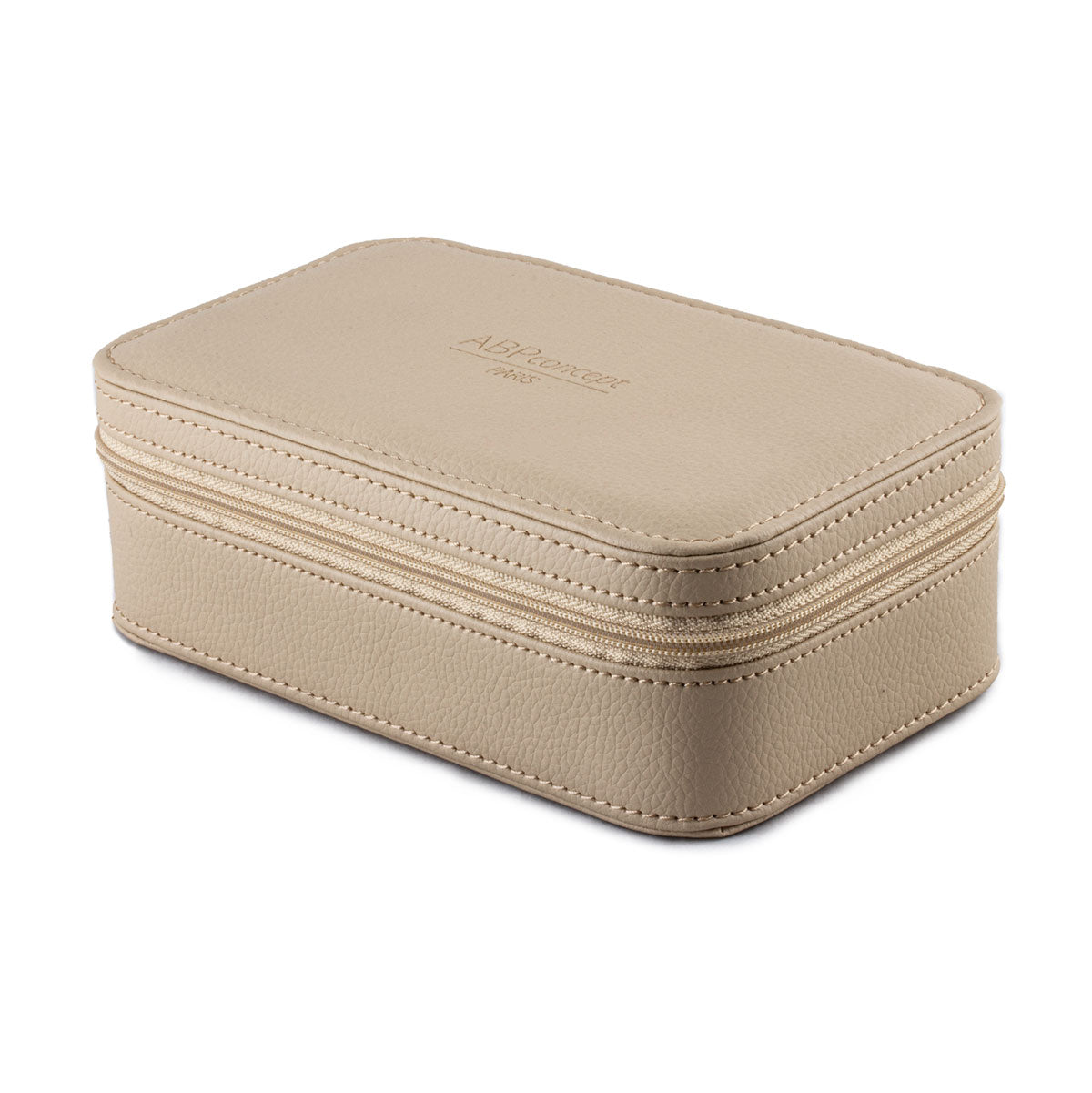 Watch and jewelry box "Milady" - Travel case for 1 watches - Beige / Black