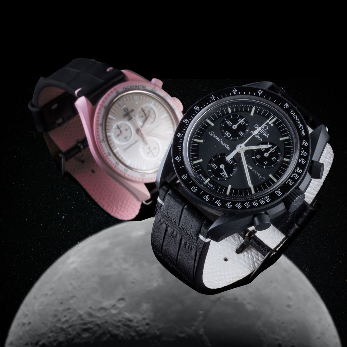 Omega MoonSwatch - Bracelet de montre cuir Mission to Alligator – ABP  Concept