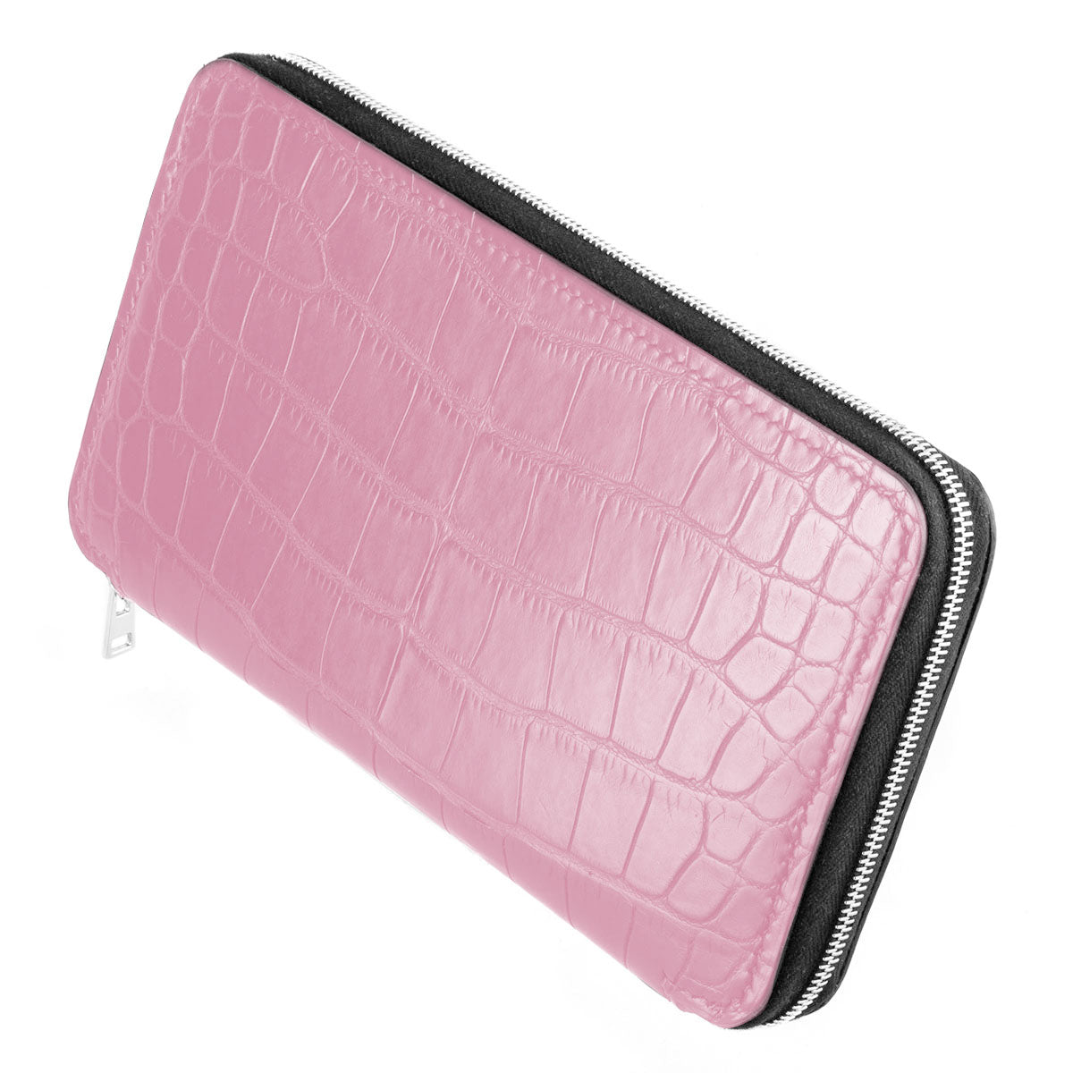 « Platinum » Zipped wallet - Alligator / crocodile