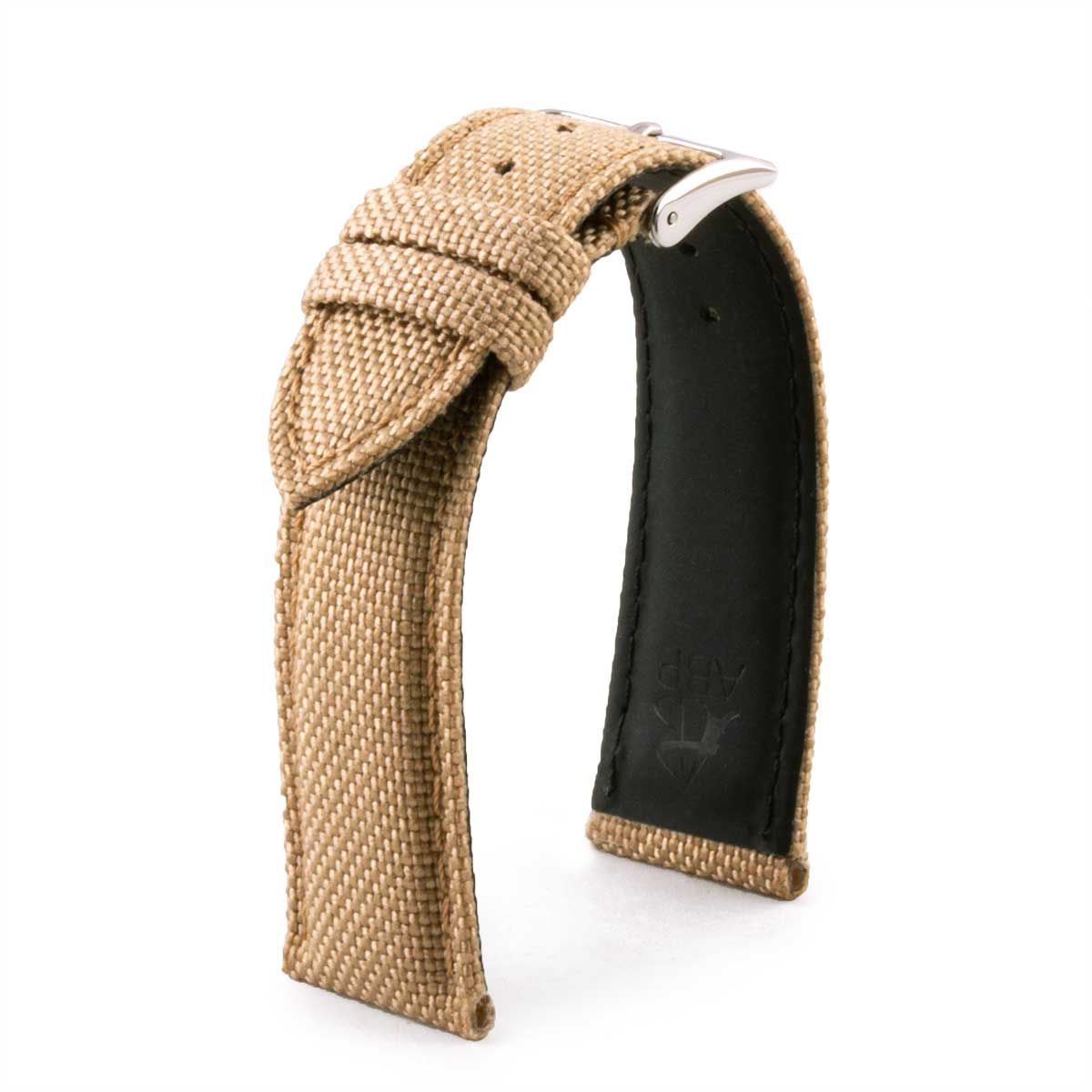 Bracelet montre type cordura / tissu - beige