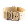 Bracelet de montre Zulu 5 anneaux - Nylon / tissu (bleu, noir, kaki, beige, gris) - watch band leather strap - ABP Concept -