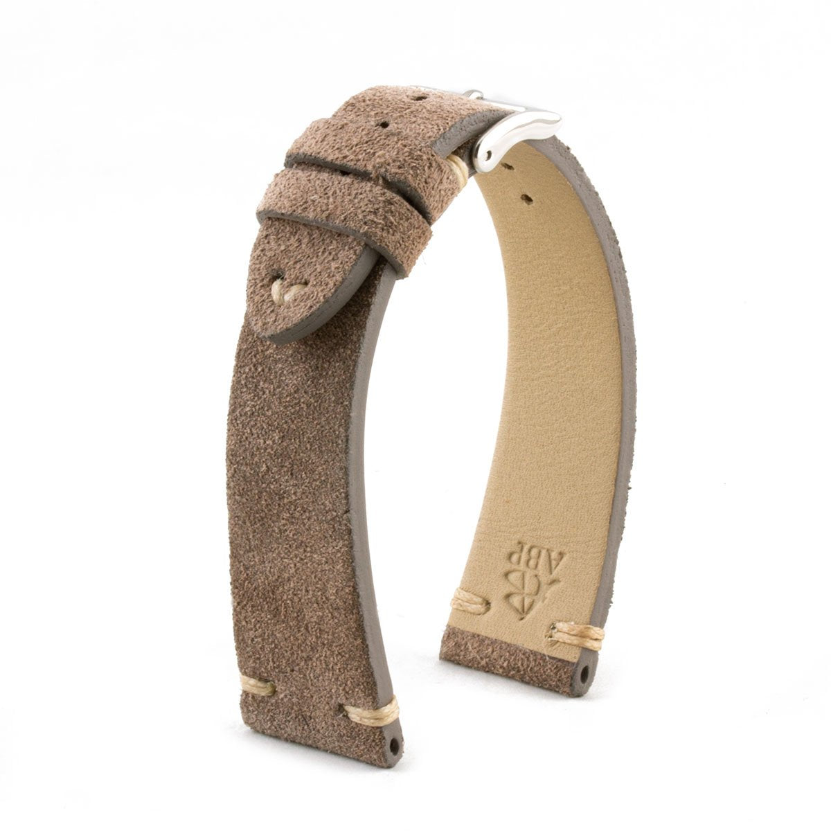 Bracelet Vintage - Bracelet montre cuir - Veau suede - CouvertureBracelet Vintage - Bracelet montre cuir - Veau nubuck beige