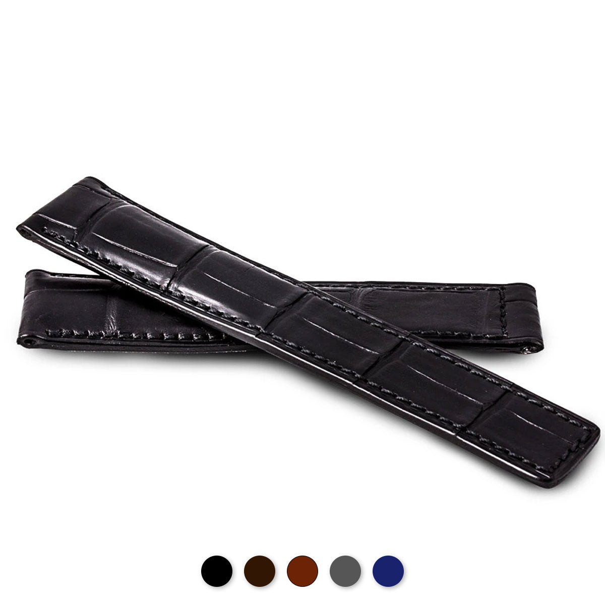 Breitling - Bracelet pour montre cuir - Alligator - watch band leather strap - ABP Concept -