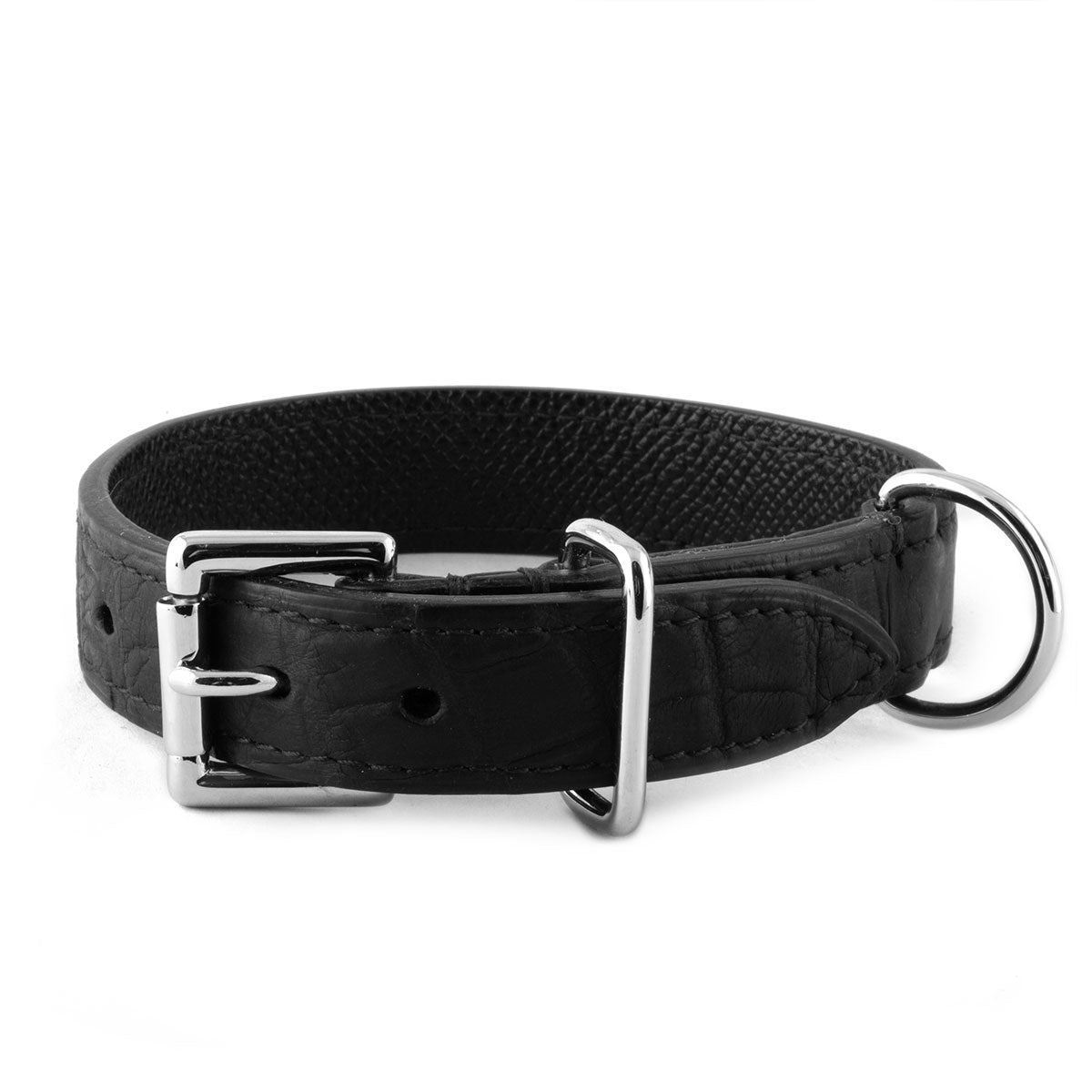 Collier cuir pour animal de compagnie (chien, chat...) - Alligator - watch band leather strap - ABP Concept -