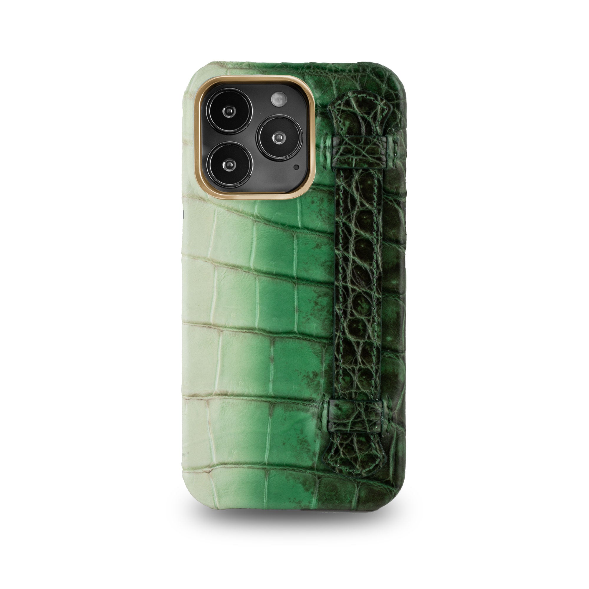 Coque cuir " Strap case " Himalaya pour iPhone 13 ( Pro / Max ) - Alligator