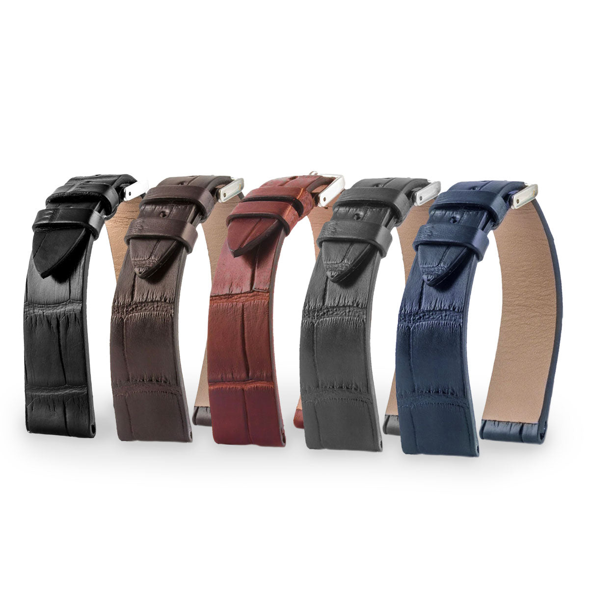 Jaeger Lecoultre Reverso - Bracelet montre cuir - Alligator (noir, marron, gris, bleu) - watch band leather strap - ABP Concept -