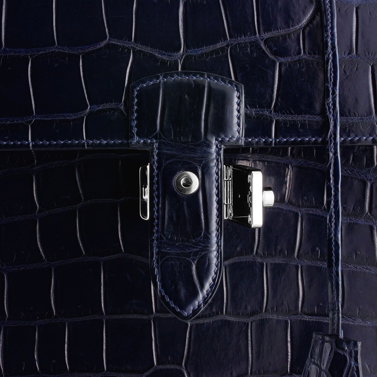 Serviette Business en Cuir - Alligator (noir, bleu) - watch band leather strap - ABP Concept -