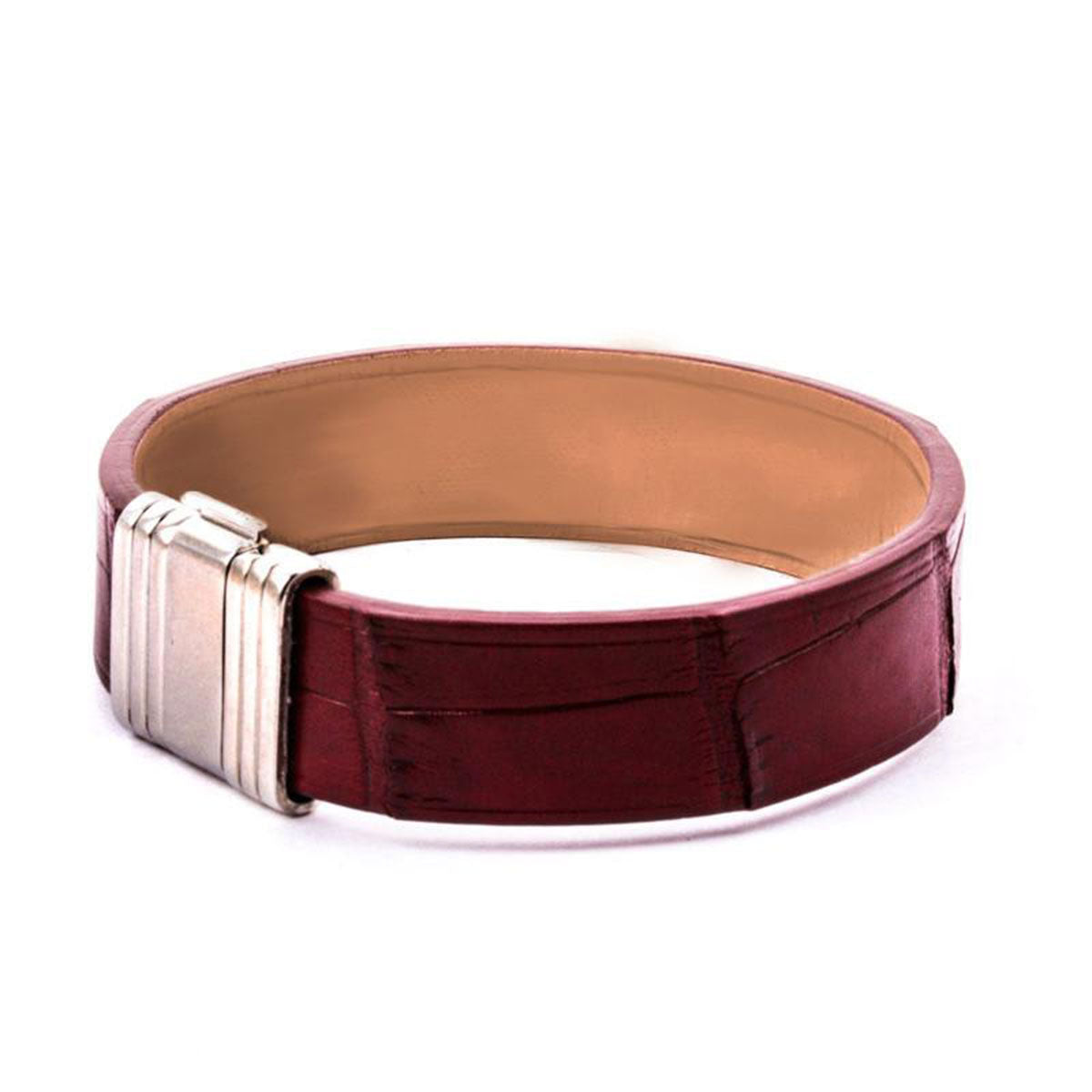 Bracelet Opéra - Bracelet ornemental cuir - Alligator - watch band leather strap - ABP Concept -