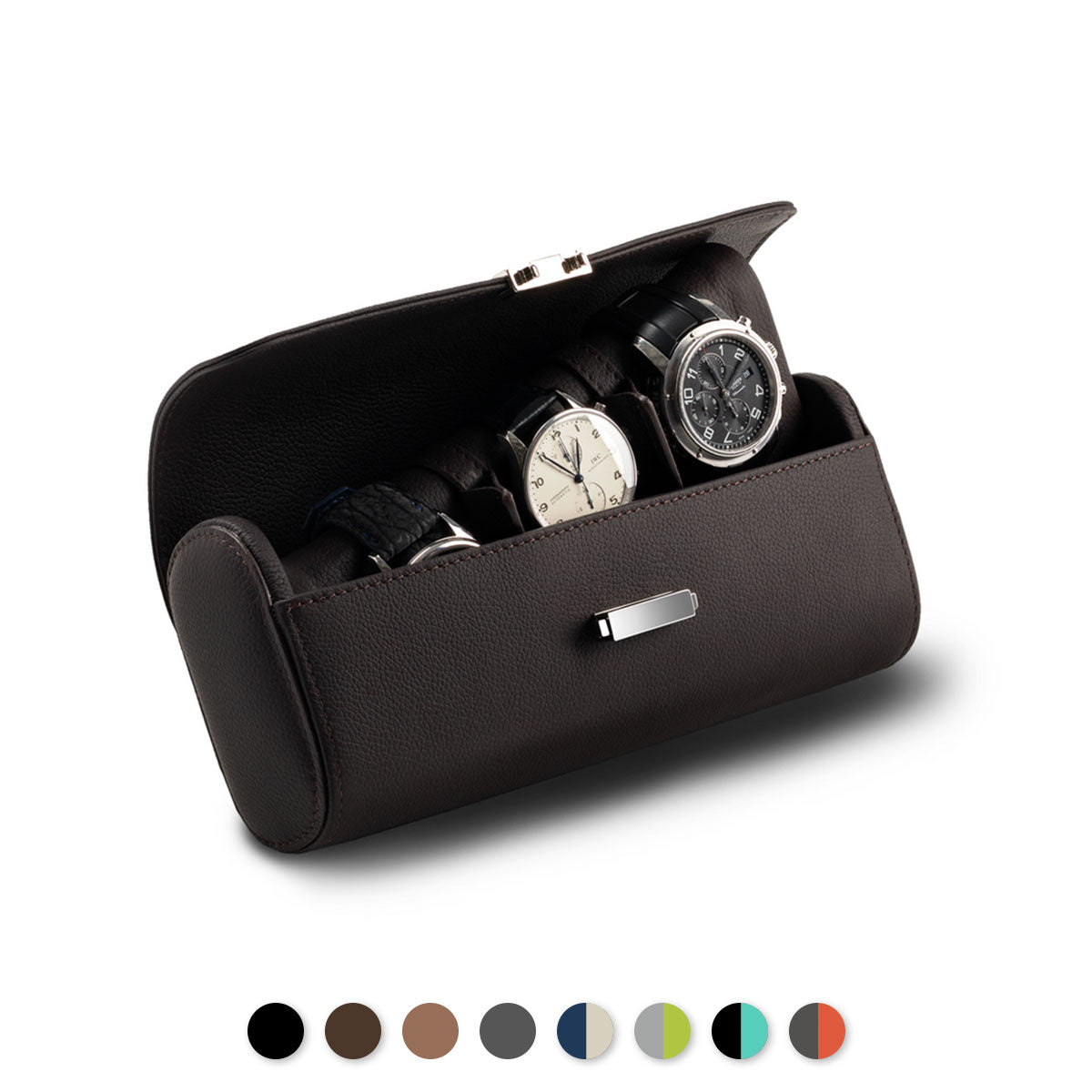 Scatola del Tempo - 4 watches leather carrying case Pochette