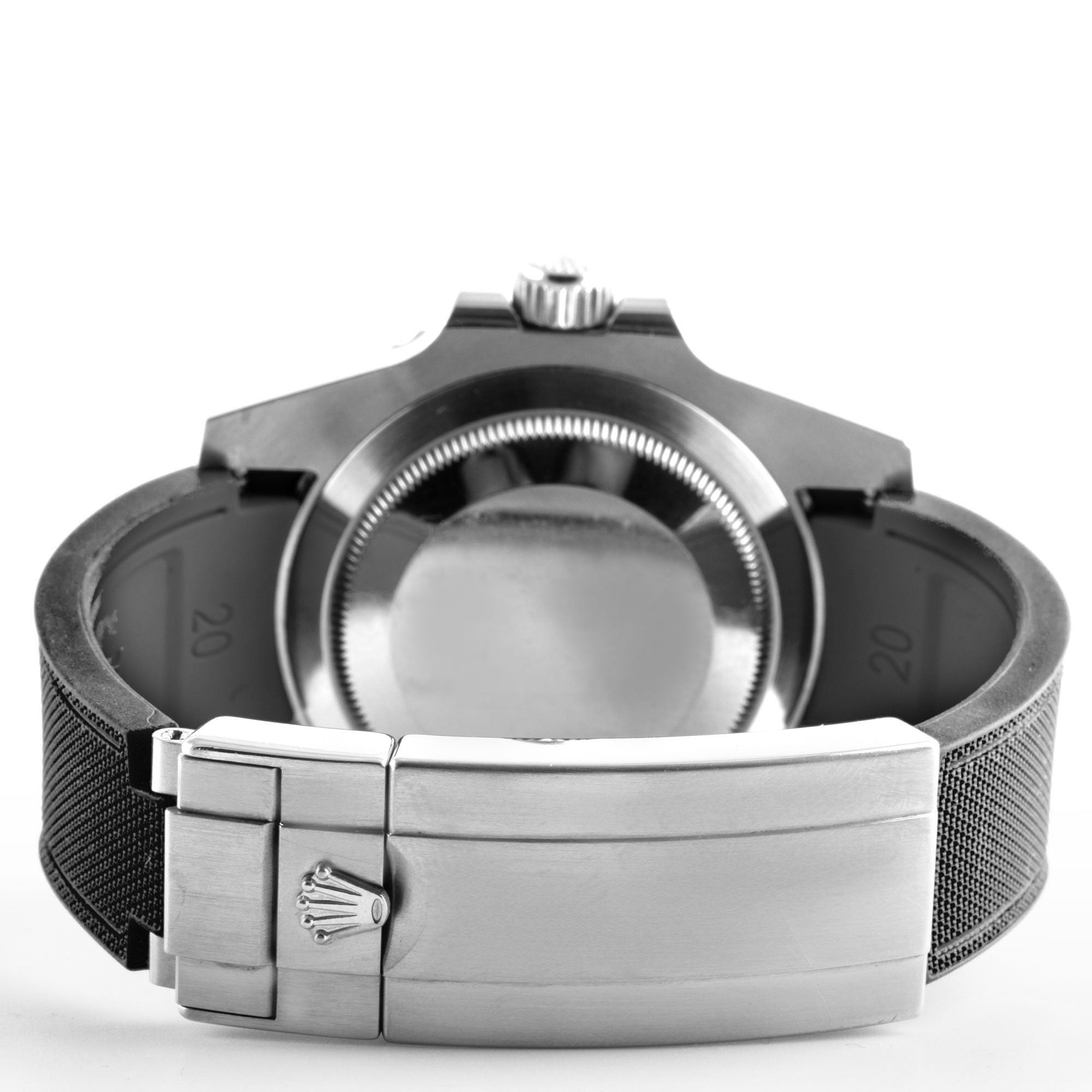 ​Rolex - R Strap Premium – Cordura pattern rubber watch band for Sea Dweller 4000, 40mm ceramic 116600 & Glidelock clasp.