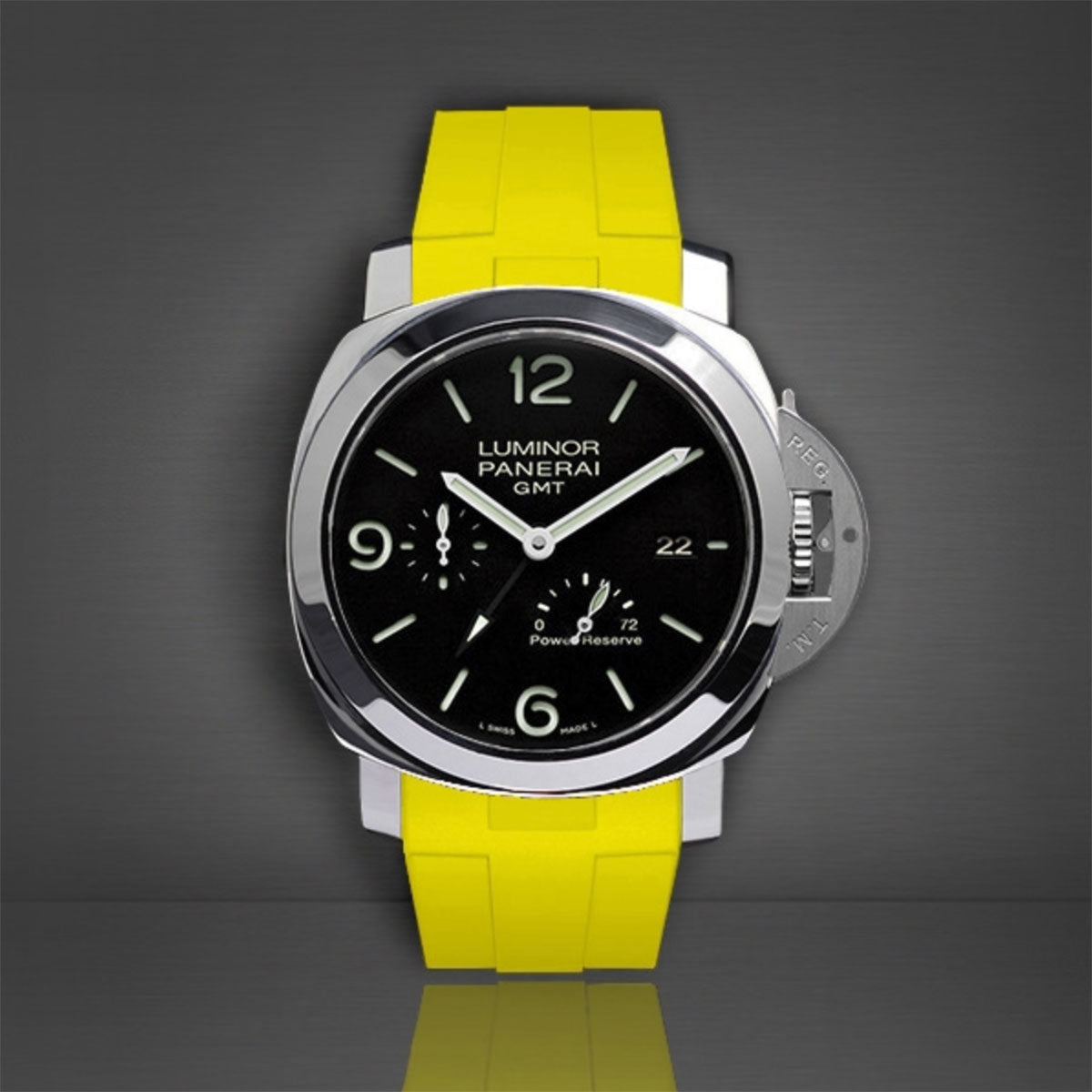 Panerai - Rubber B - Bracelet caoutchouc pour Luminor 1950 44mm (Type II) - watch band leather strap - ABP Concept -