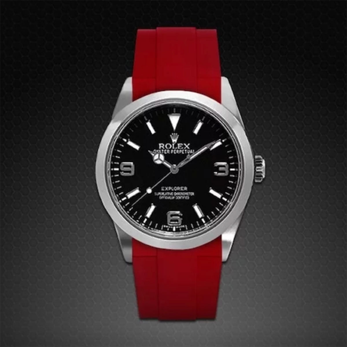 Rolex - Rubber B - Bracelet caoutchouc pour Explorer I 39mm - Série boucle ardillon - watch band leather strap - ABP Concept -