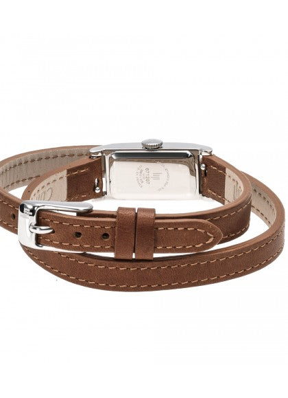 Montre Lip - Churchill T13 bracelet cuir double tour marron