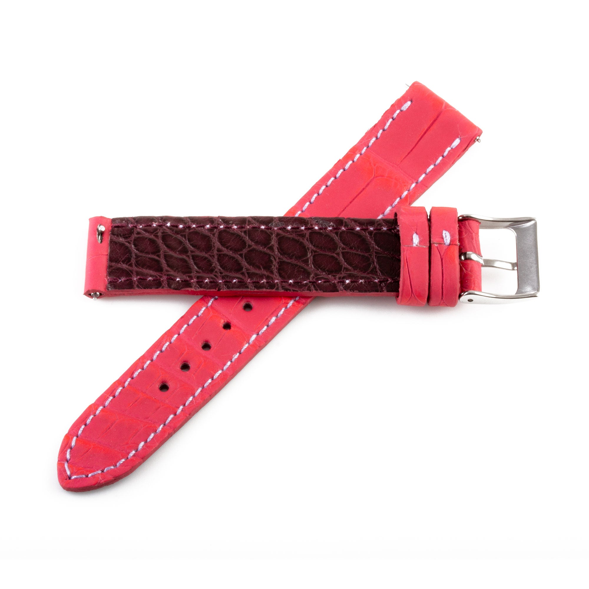 Alligator "Solo" leather watch band - 17mm width (0.67 inches) / Size M (n° 4)