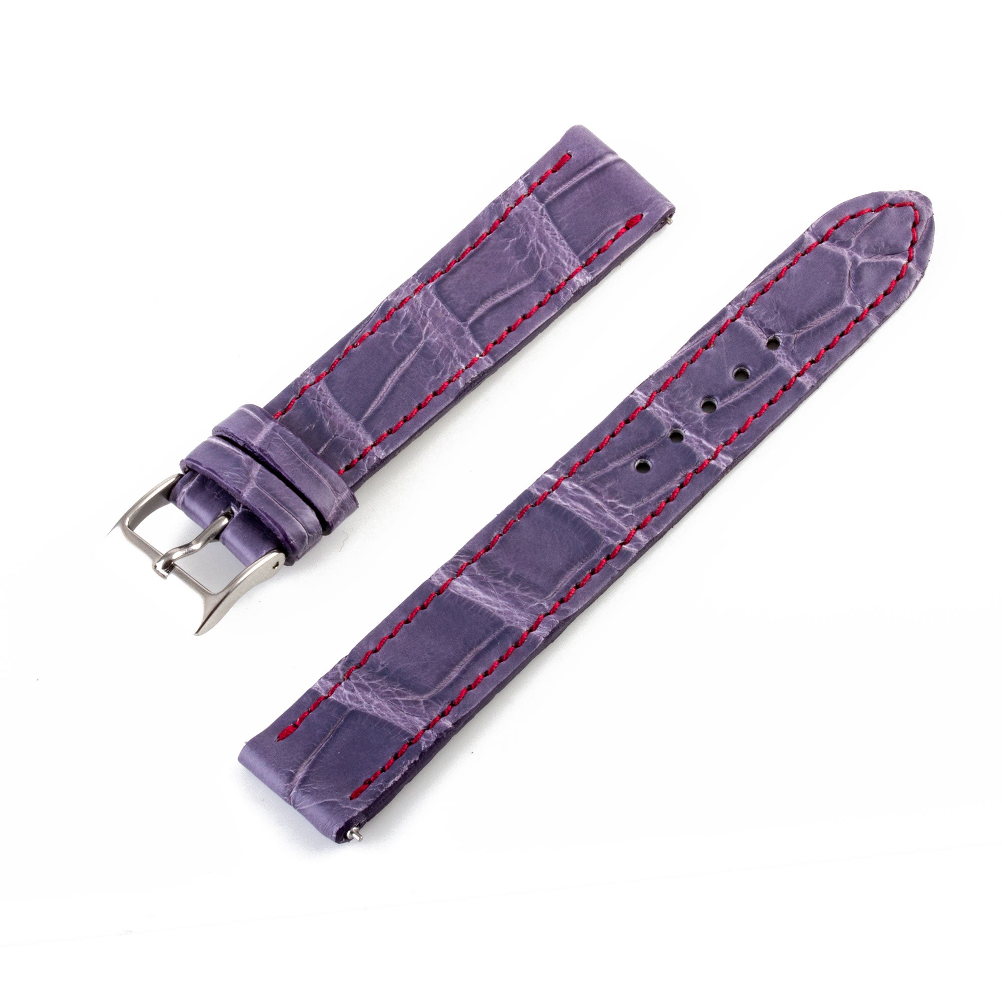 Alligator "Solo" leather watch band - 17mm width (0.67 inches) / Size M (n° 5)