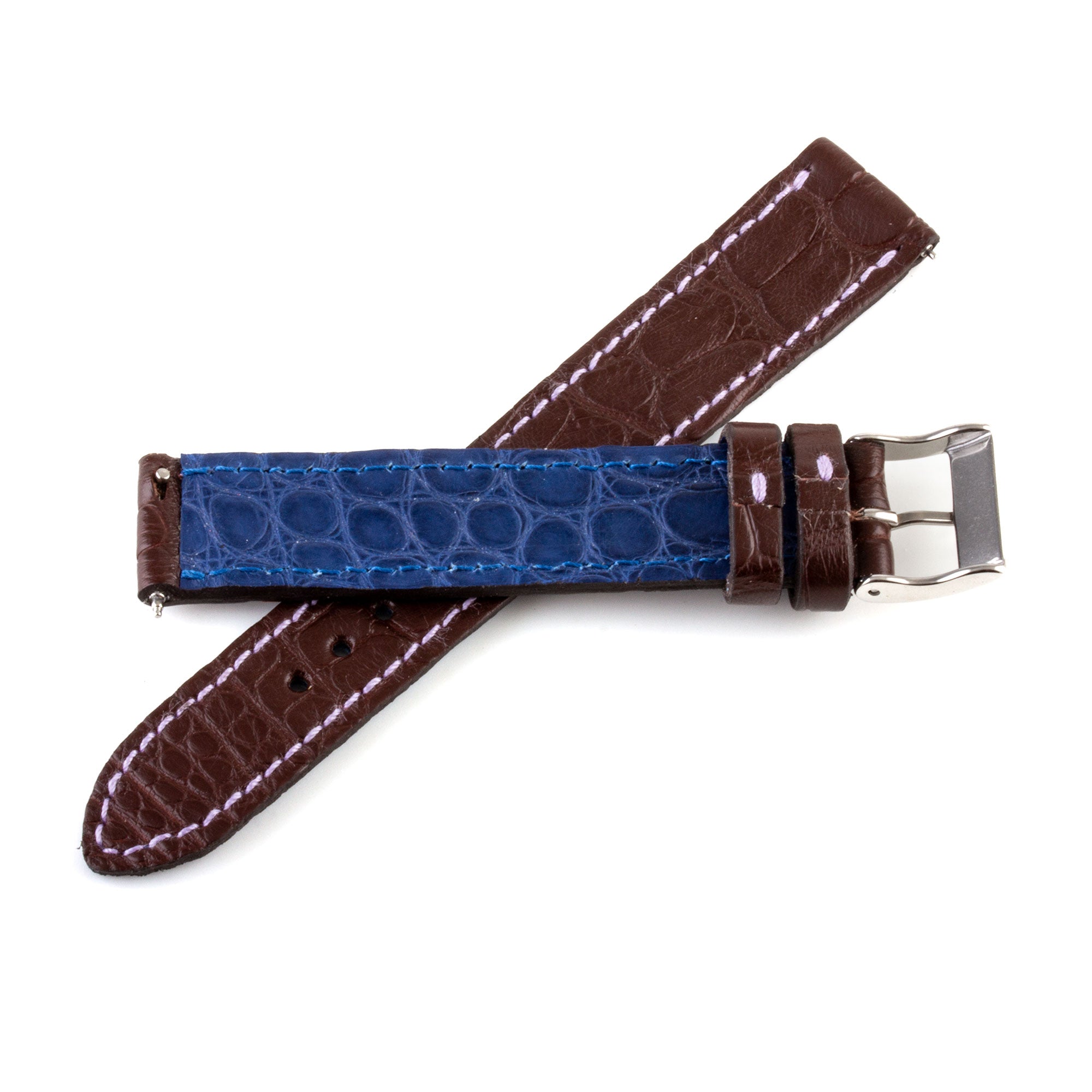 Alligator "Solo" leather watch band - 17mm width (0.67 inches) / Size M (n° 6)