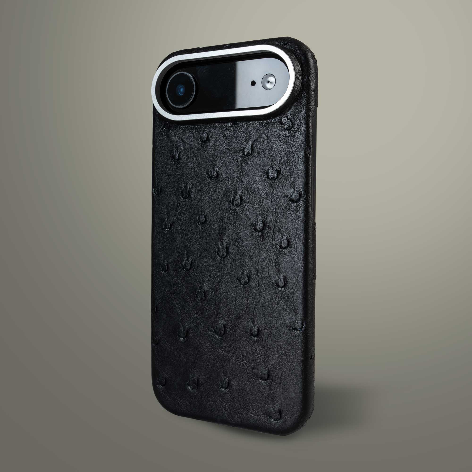 Coque cuir  pour iPhone 17 Air - Autruche