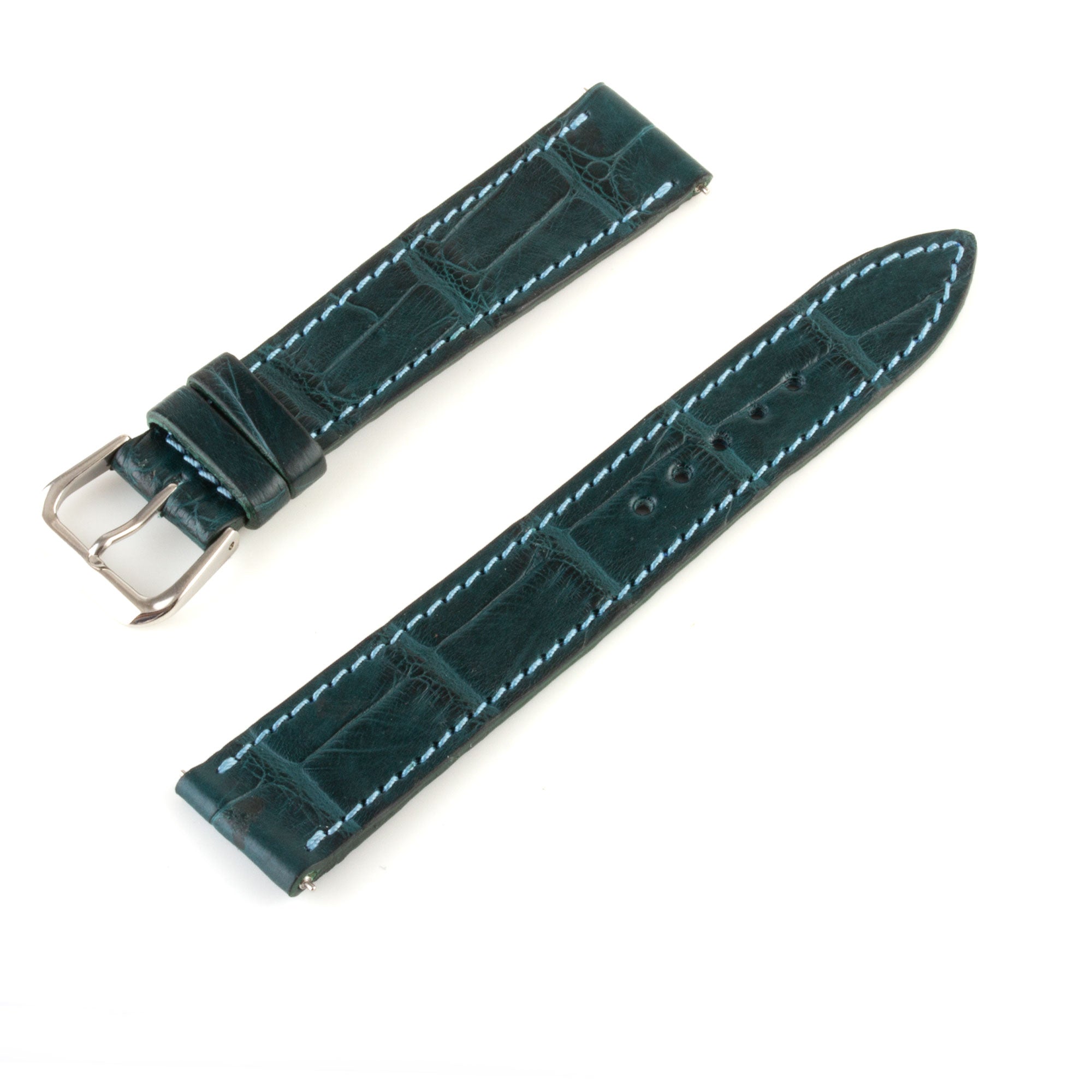 Bracelet montre "Solo" Alligator - Largeur 18mm / Taille M (n° 3)