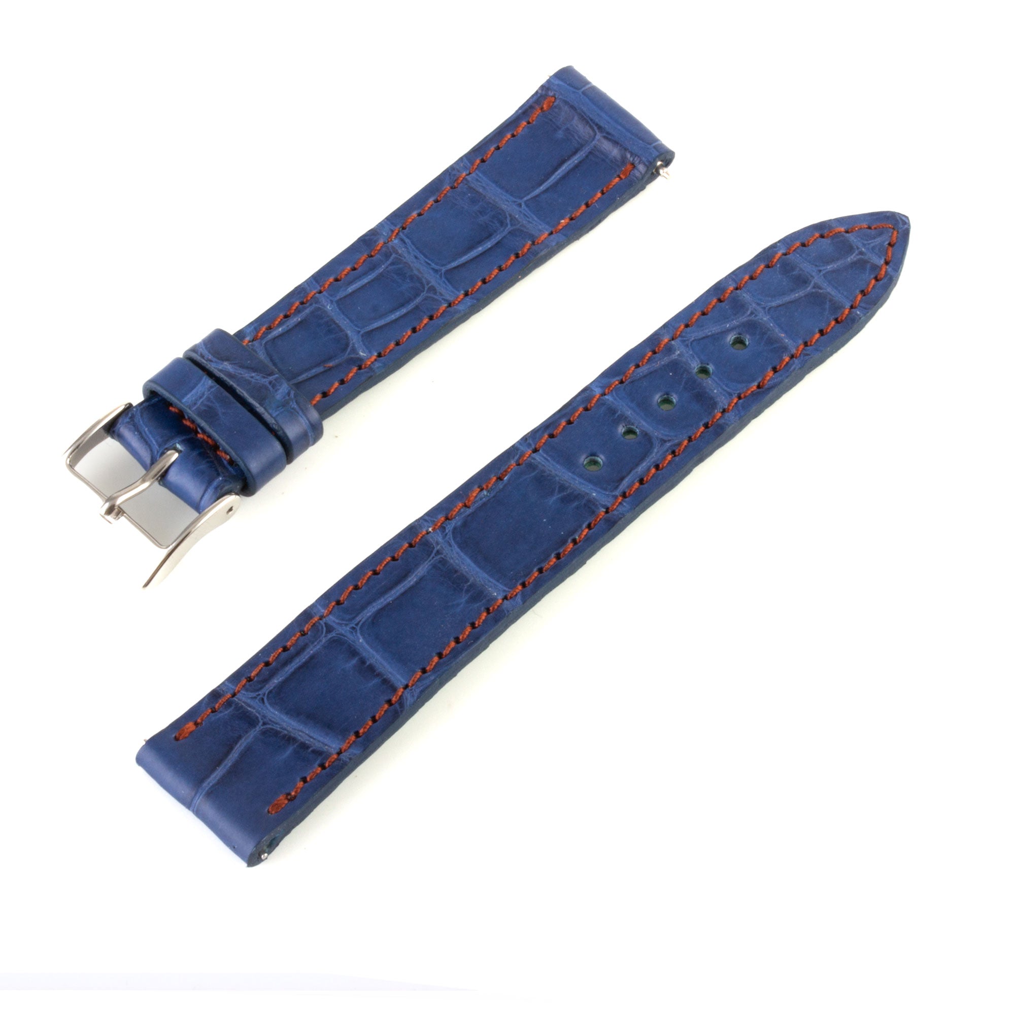 Alligator leather "Solo" watch band - 18mm width (0.71 inches) / Size M (n° 5)