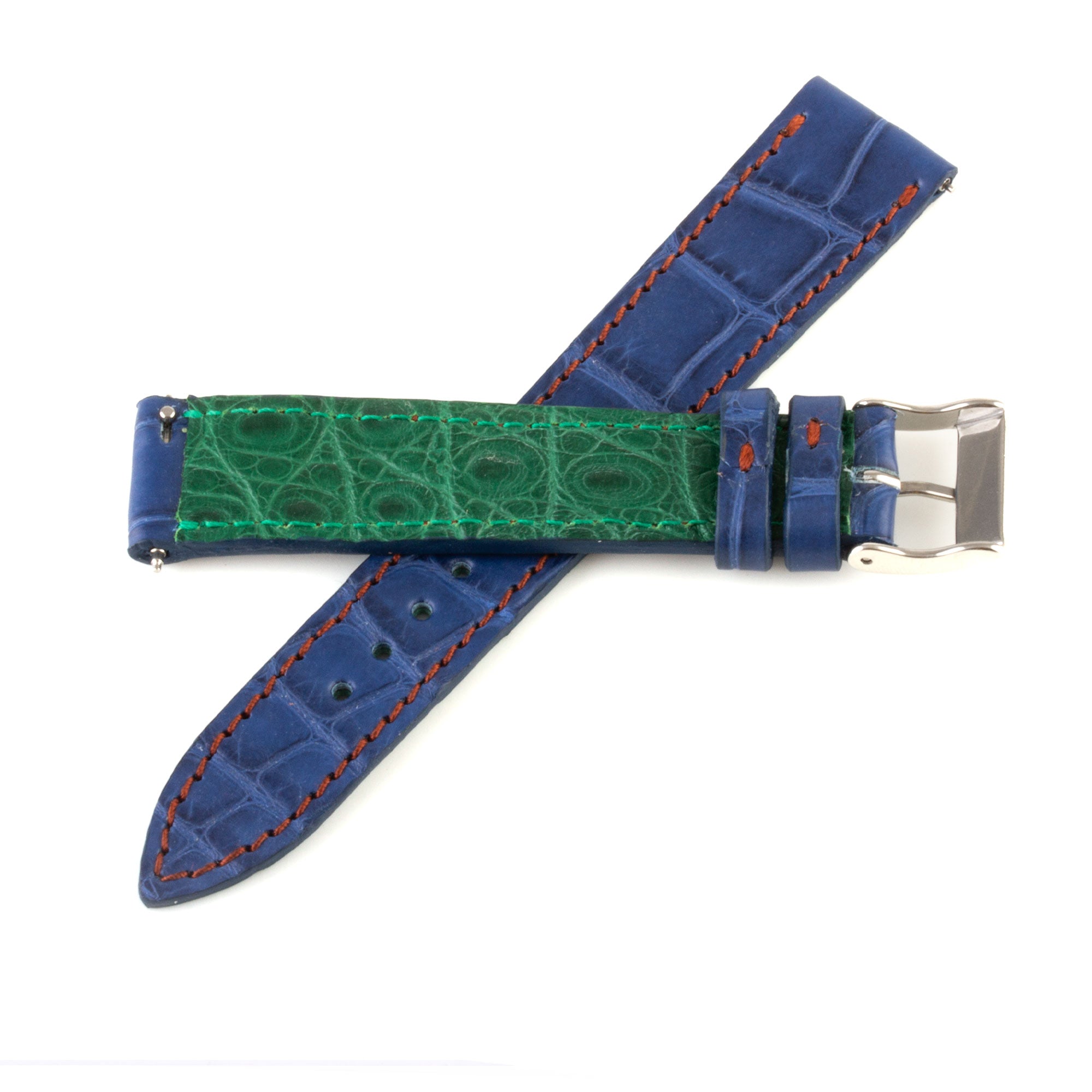 Alligator leather "Solo" watch band - 18mm width (0.71 inches) / Size M (n° 5)