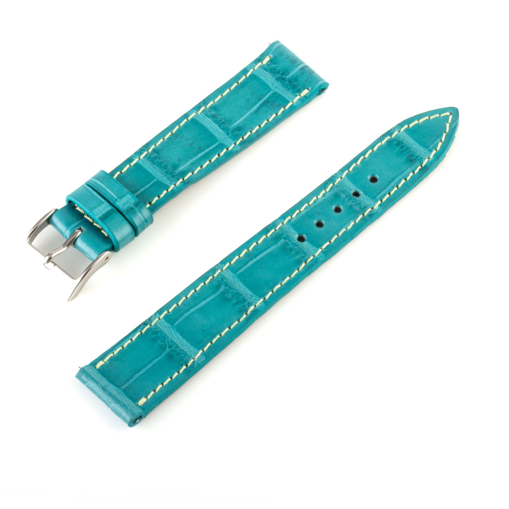 Alligator leather "Solo" watch band - 18mm width (0.71 inches) / Size M (n° 9)