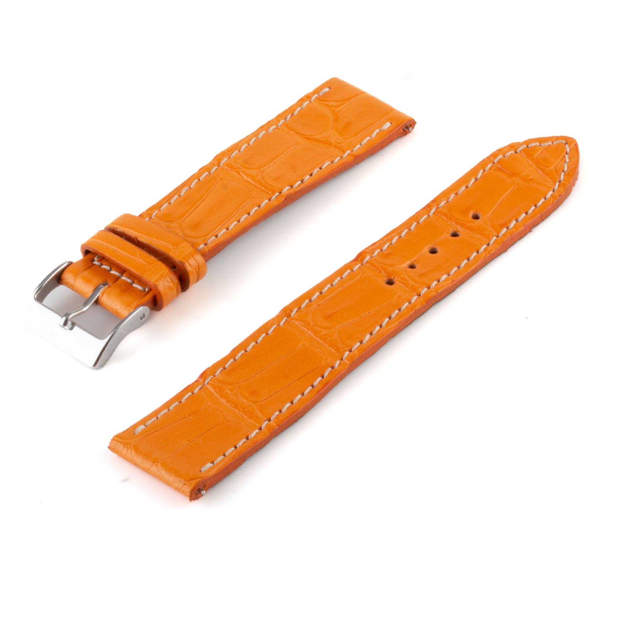 Bracelet montre "Solo" Alligator - Largeur 20mm / Taille M (n° 2)