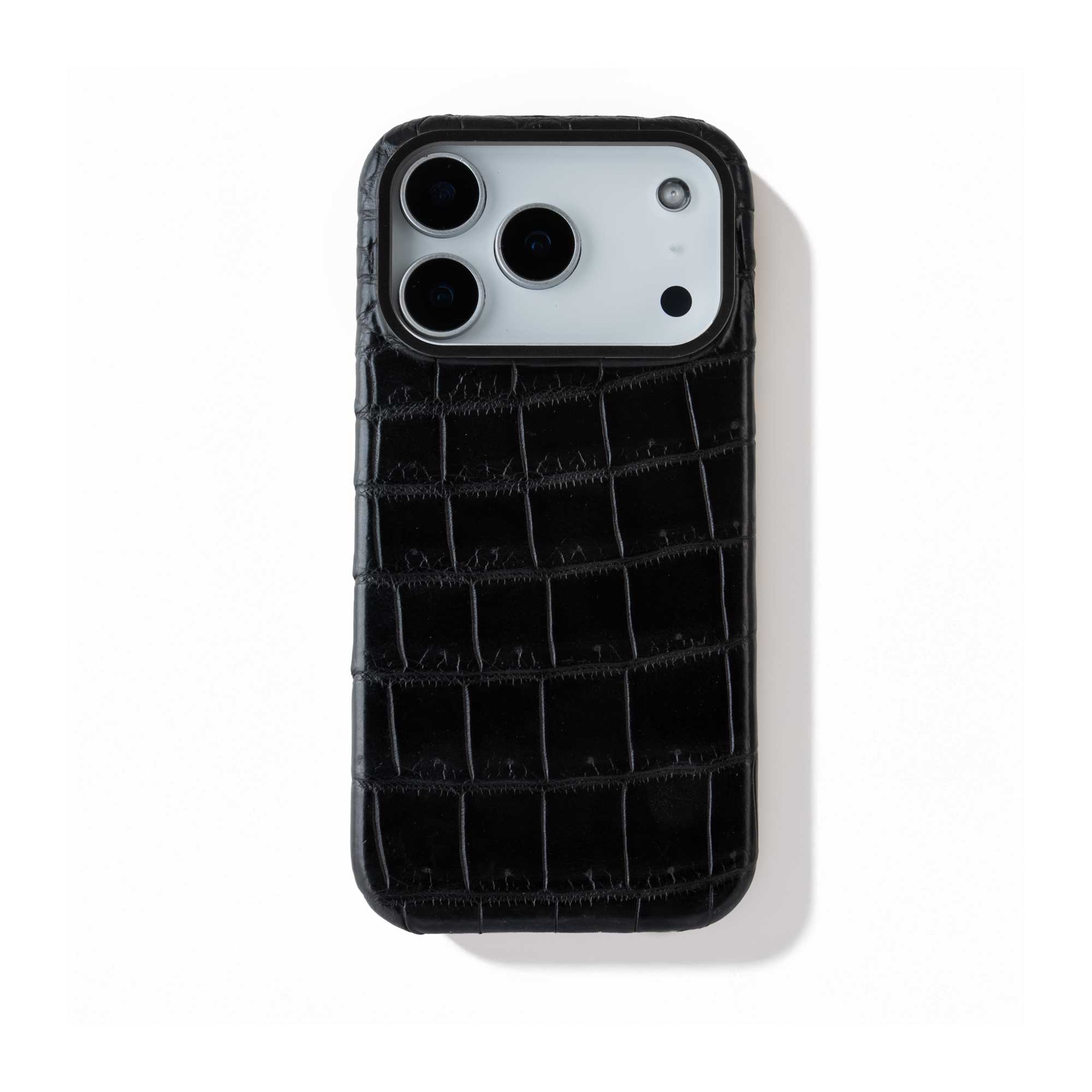 Coque cuir  pour iPhone 17 Pro / Pro Max - Alligator