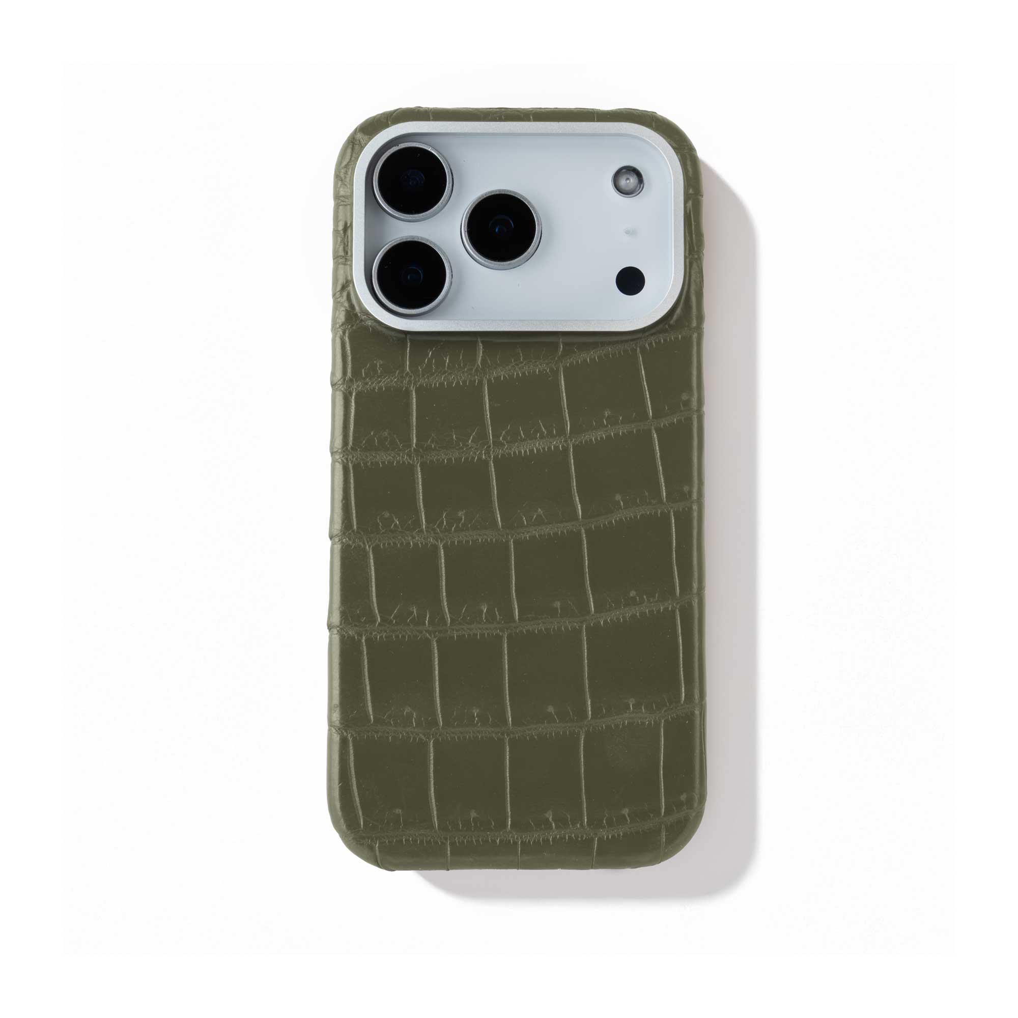 Coque cuir  pour iPhone 17 Pro / Pro Max - Alligator