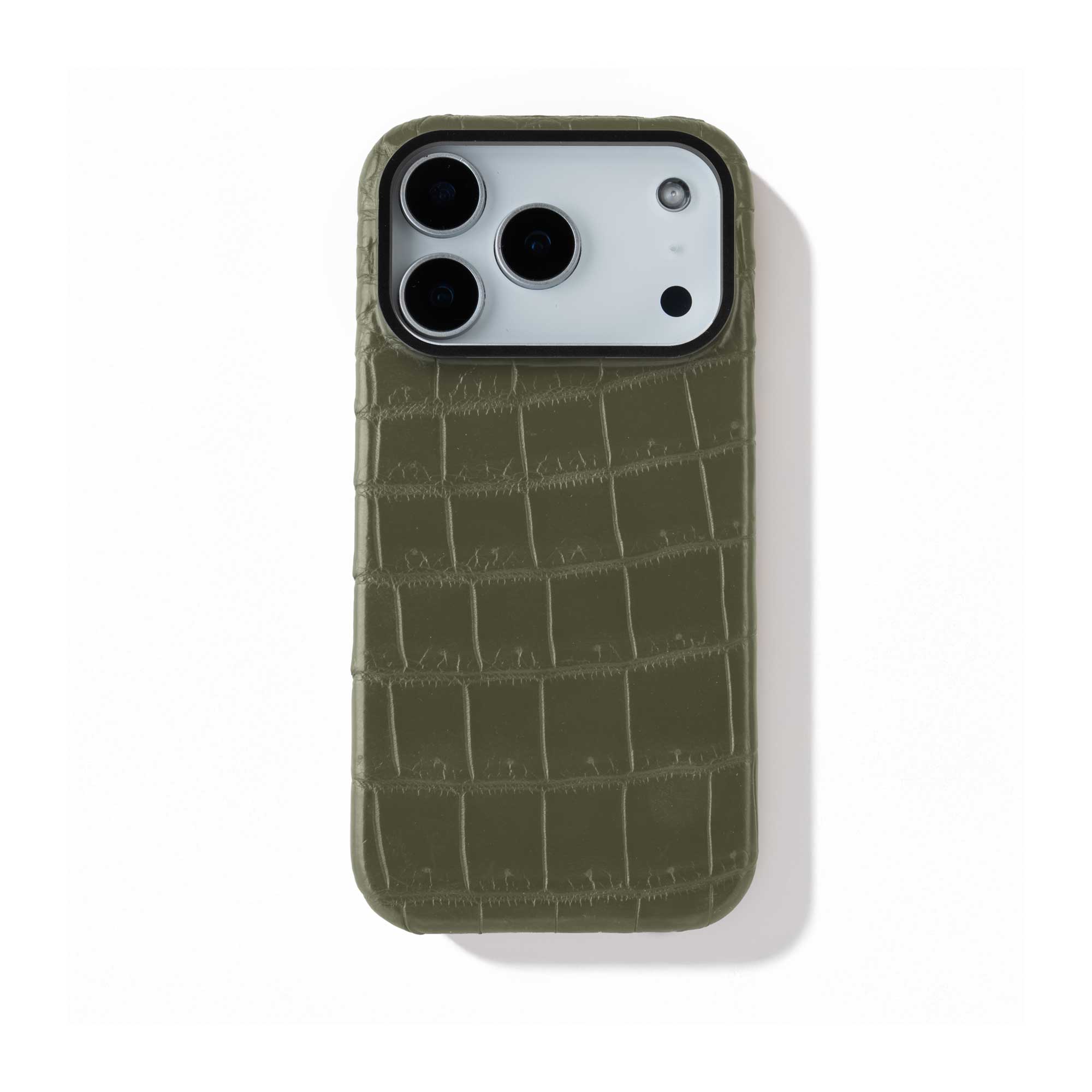 Coque cuir  pour iPhone 17 Pro / Pro Max - Alligator