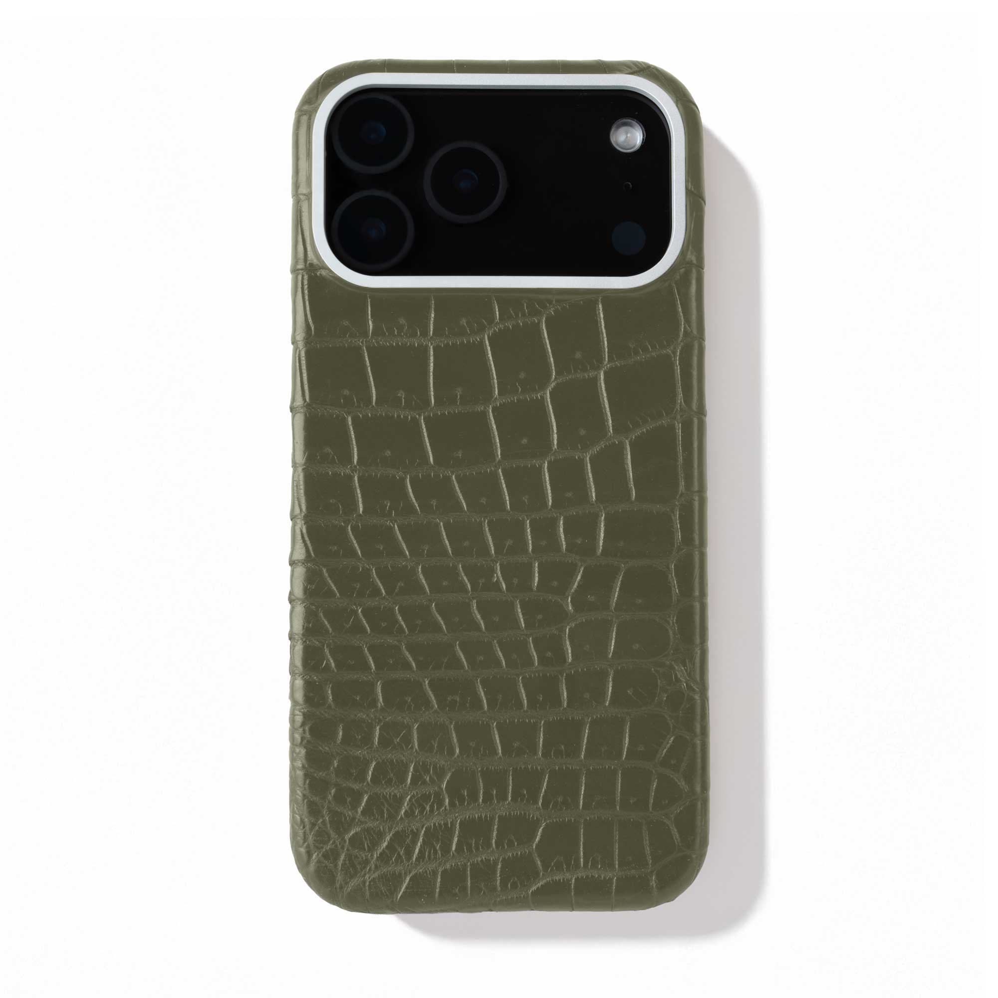 Coque cuir  pour iPhone 17 Pro / Pro Max - Alligator