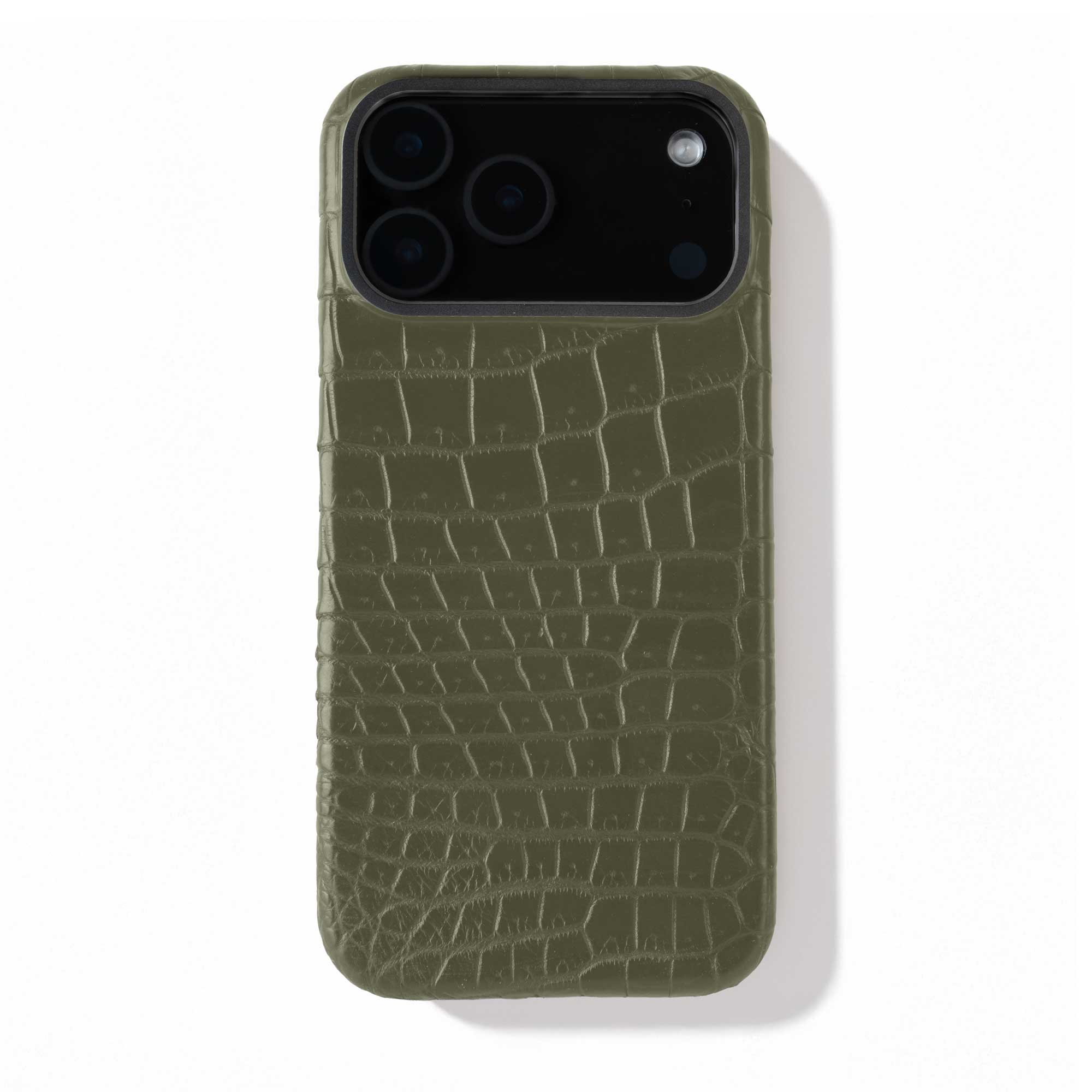 Coque cuir  pour iPhone 17 Pro / Pro Max - Alligator