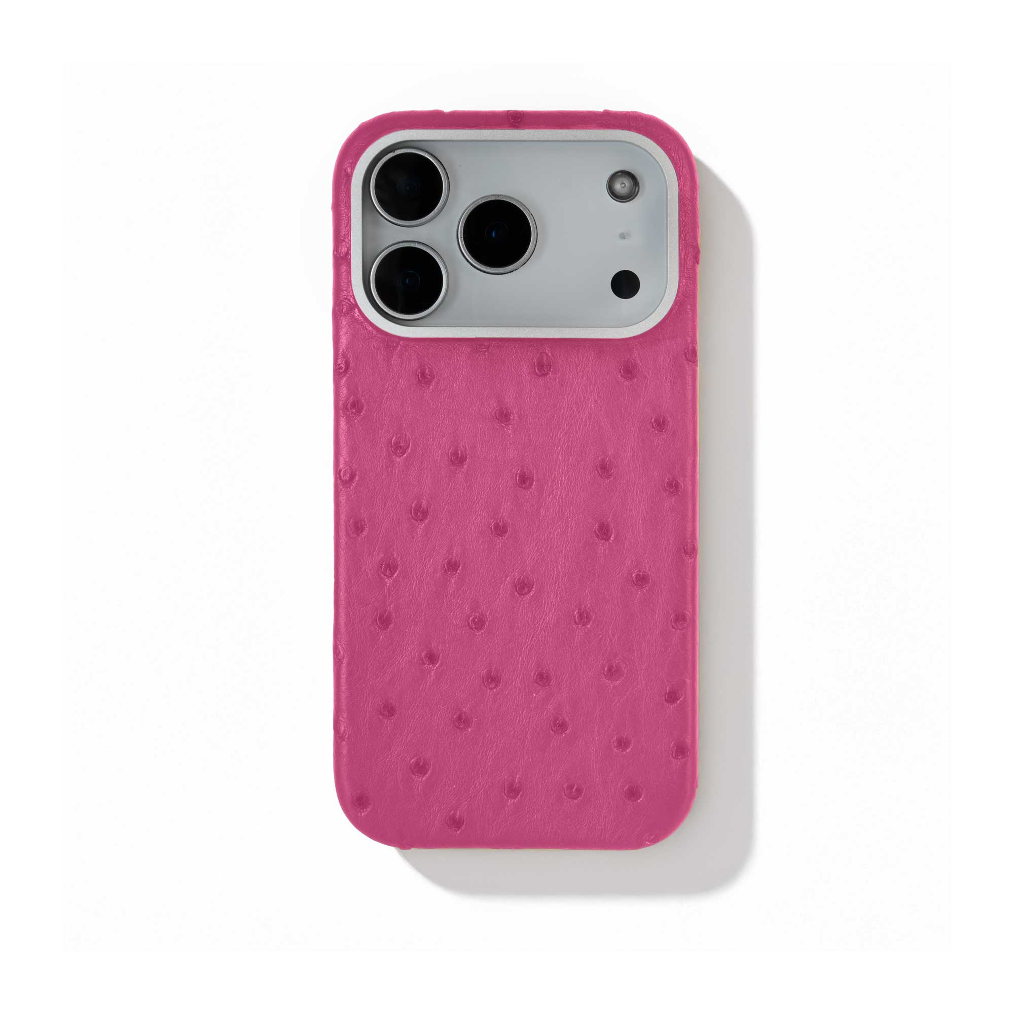 Coque cuir  pour iPhone 17 Pro / Pro Max - Autruche