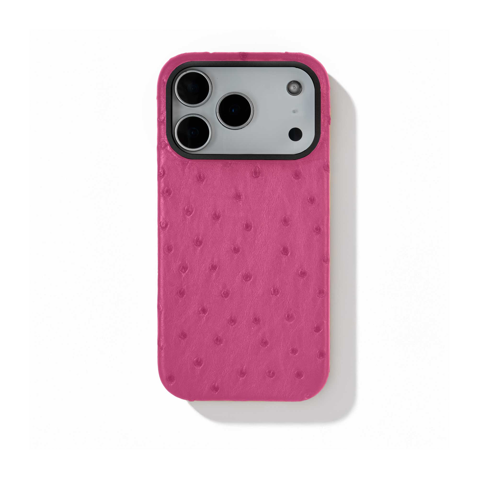 Coque cuir  pour iPhone 17 Pro / Pro Max - Autruche