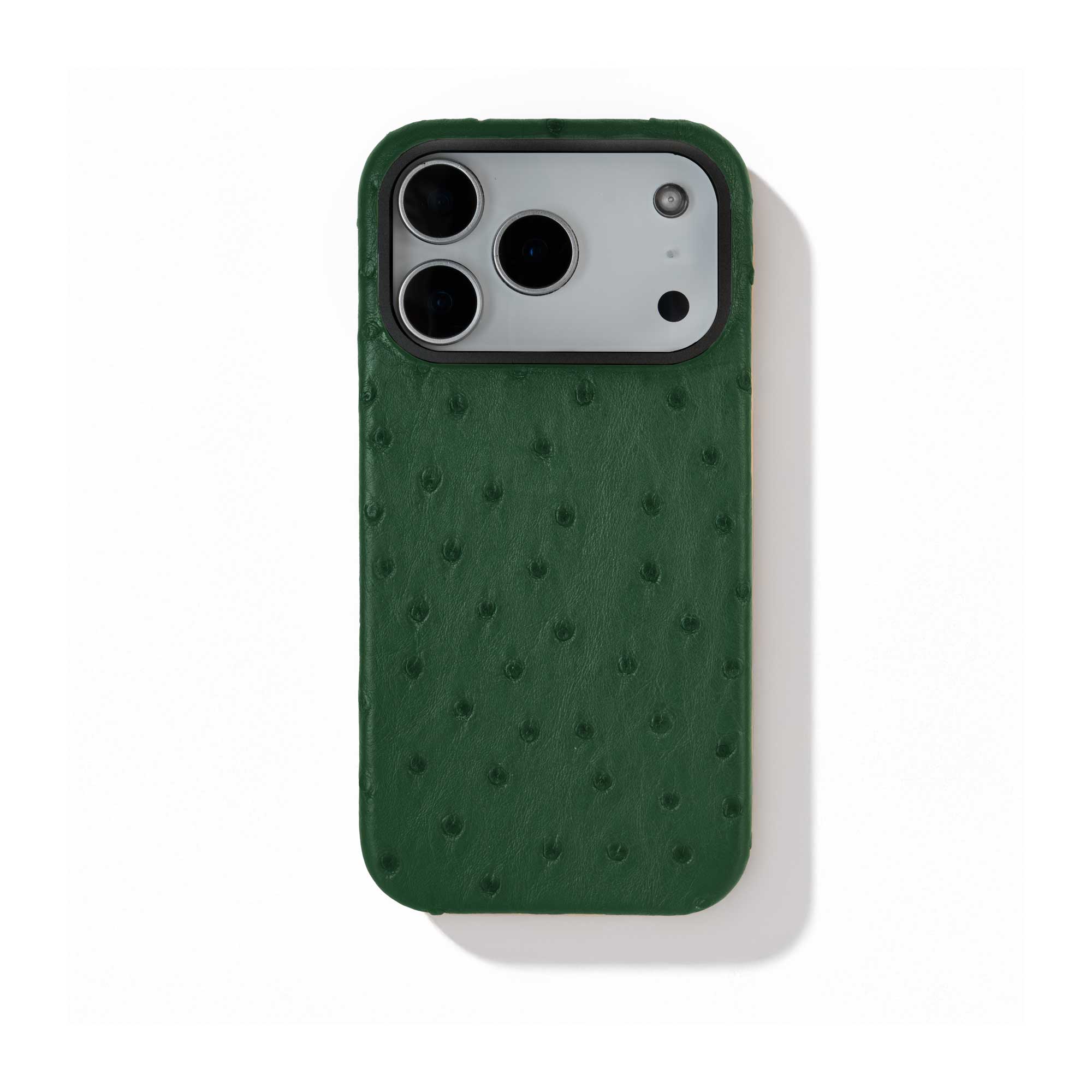 Coque cuir  pour iPhone 17 Pro / Pro Max - Autruche