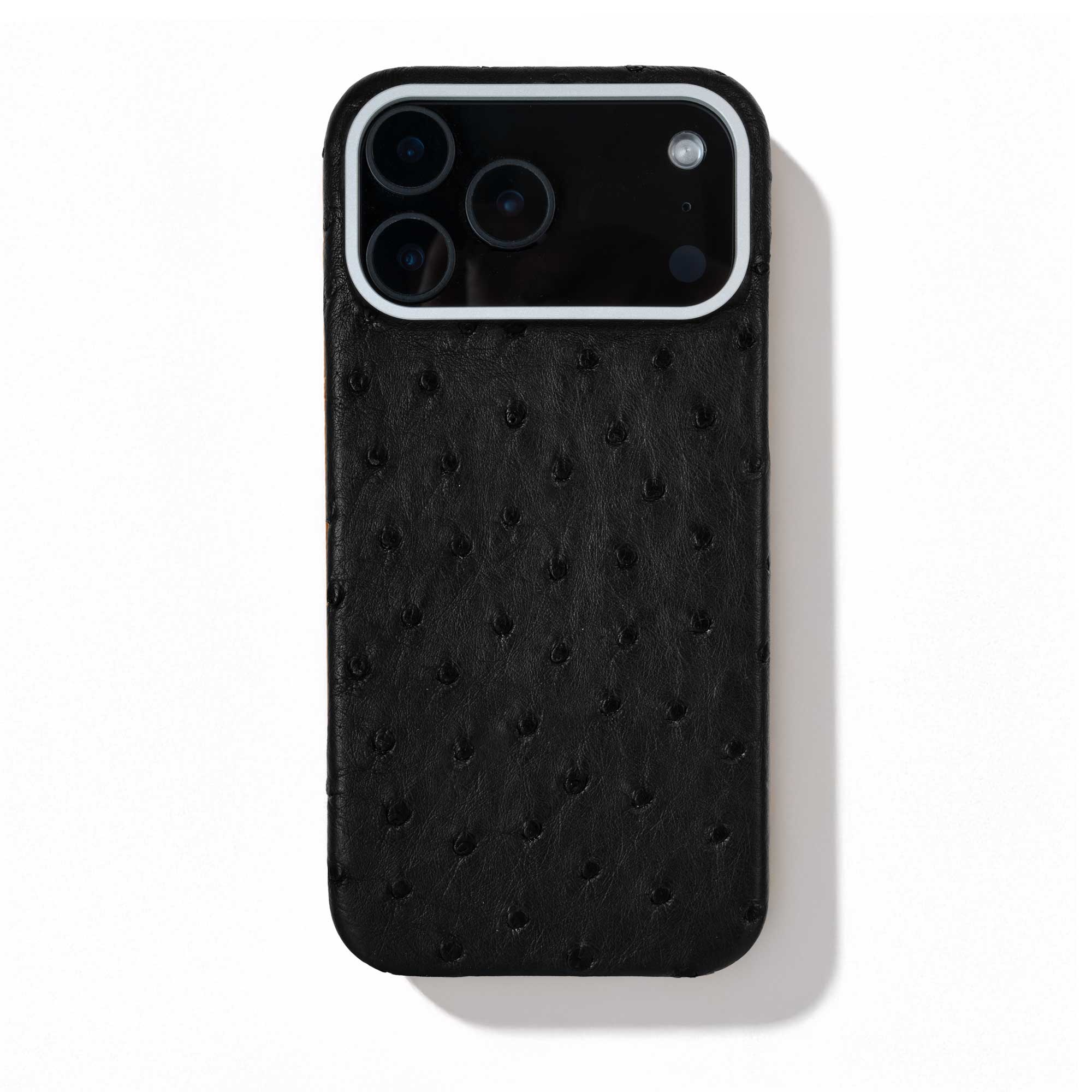 Coque cuir  pour iPhone 17 Pro / Pro Max - Autruche