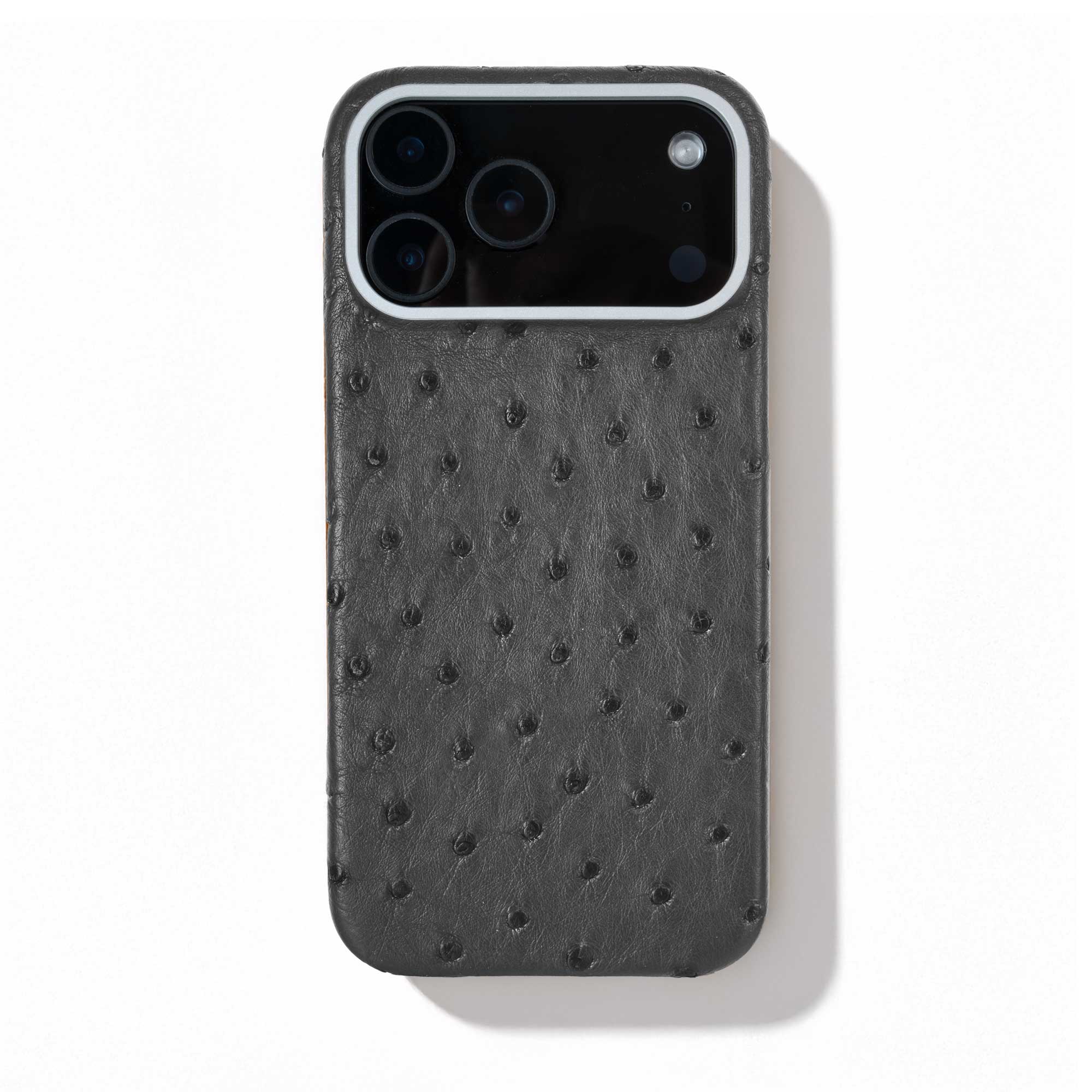 Coque cuir  pour iPhone 17 Pro / Pro Max - Autruche