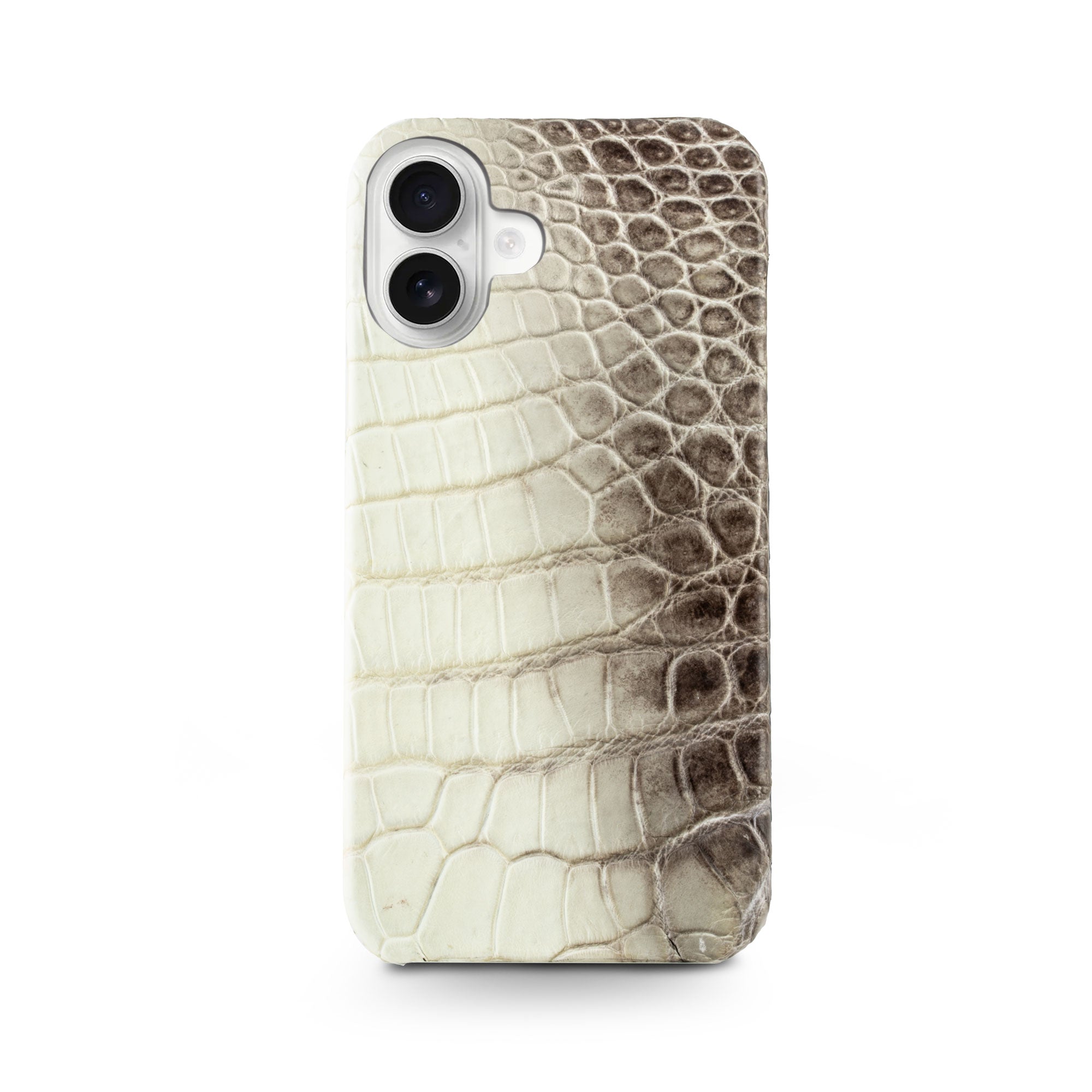 Coque cuir "Slim" pour iPhone 16 ( Tous modèles )  - Crocodile "Himalaya"