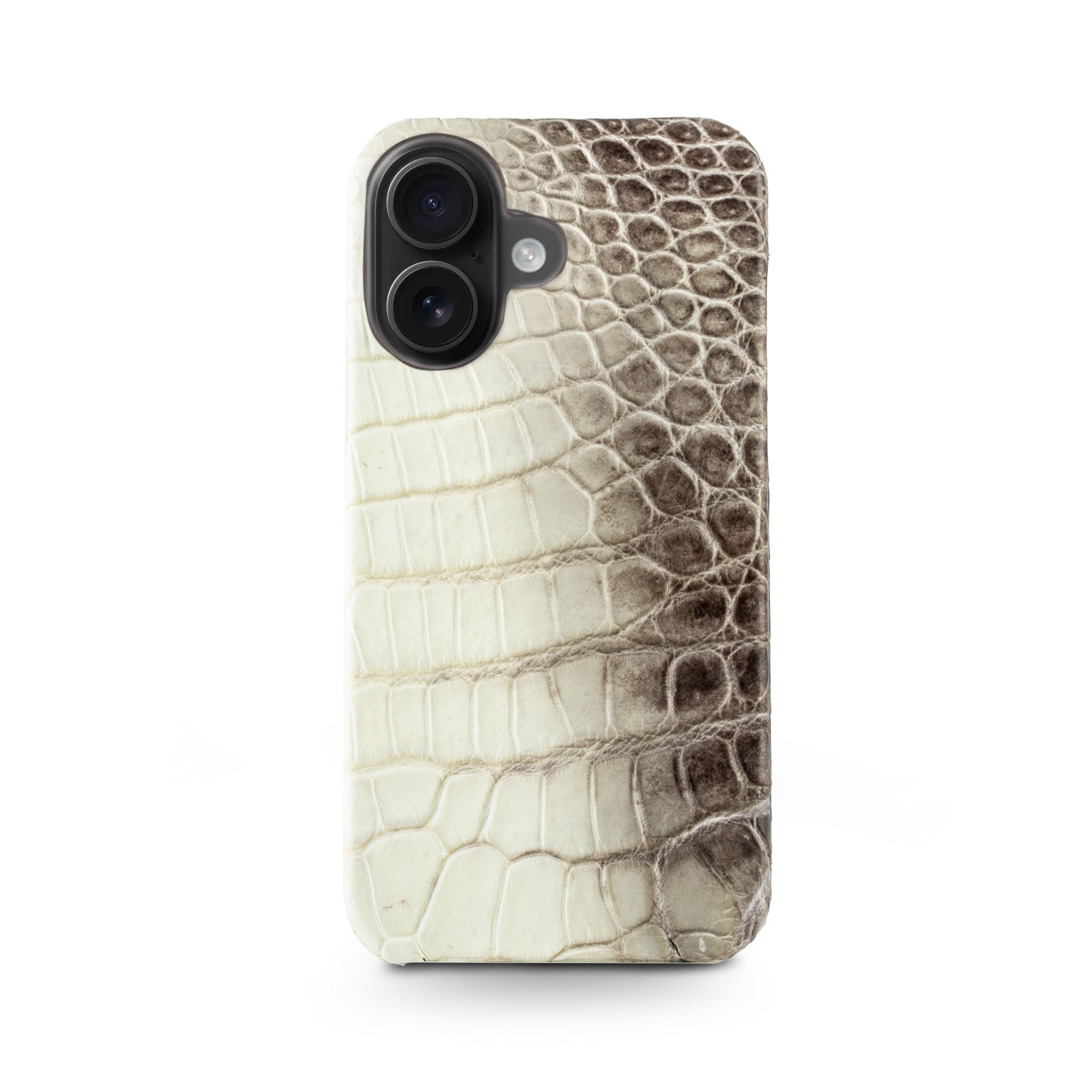 Coque cuir "Slim" pour iPhone 16 ( Tous modèles )  - Crocodile "Himalaya"
