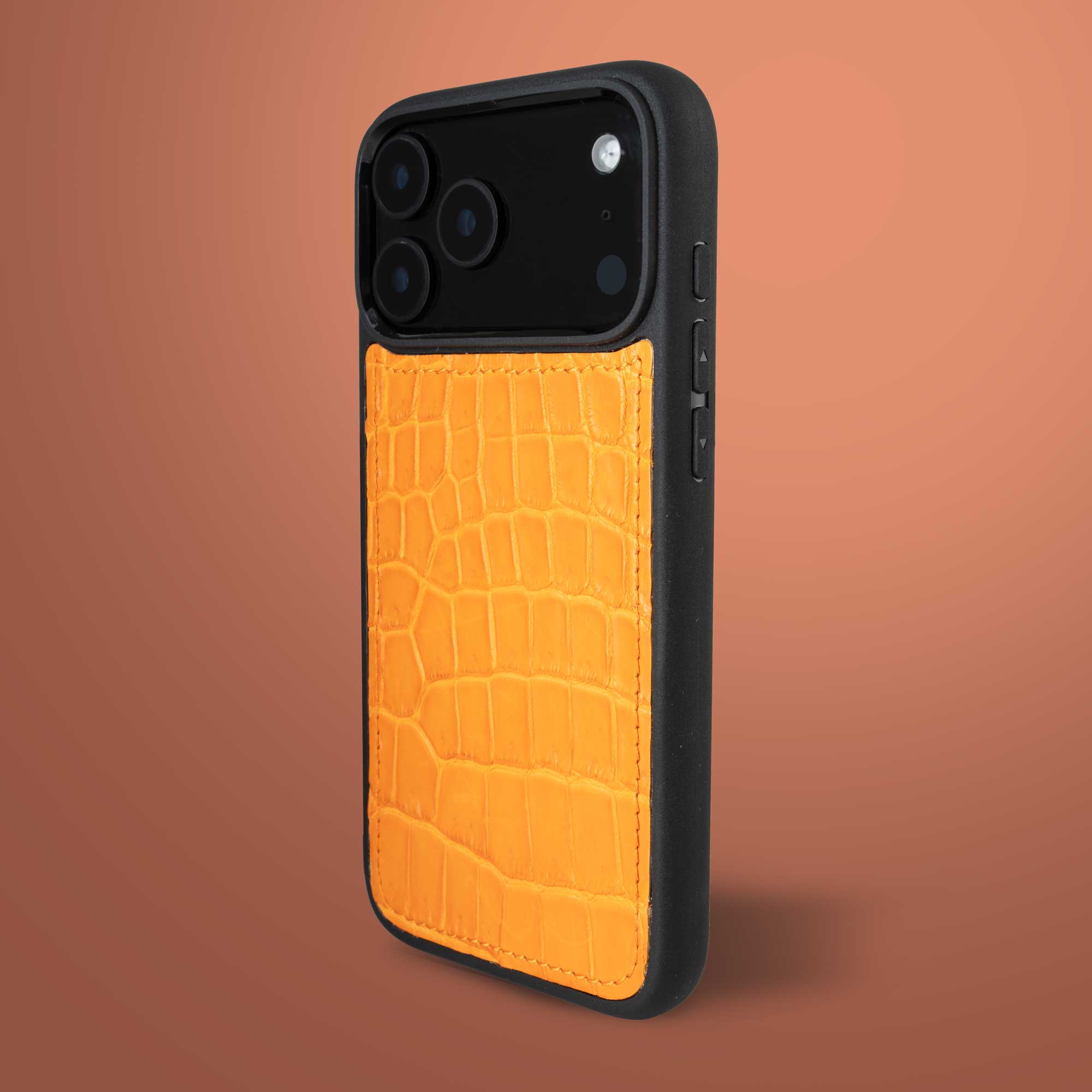 Coque cuir "Sport" pour iPhone 17 Pro / Pro Max - Alligator