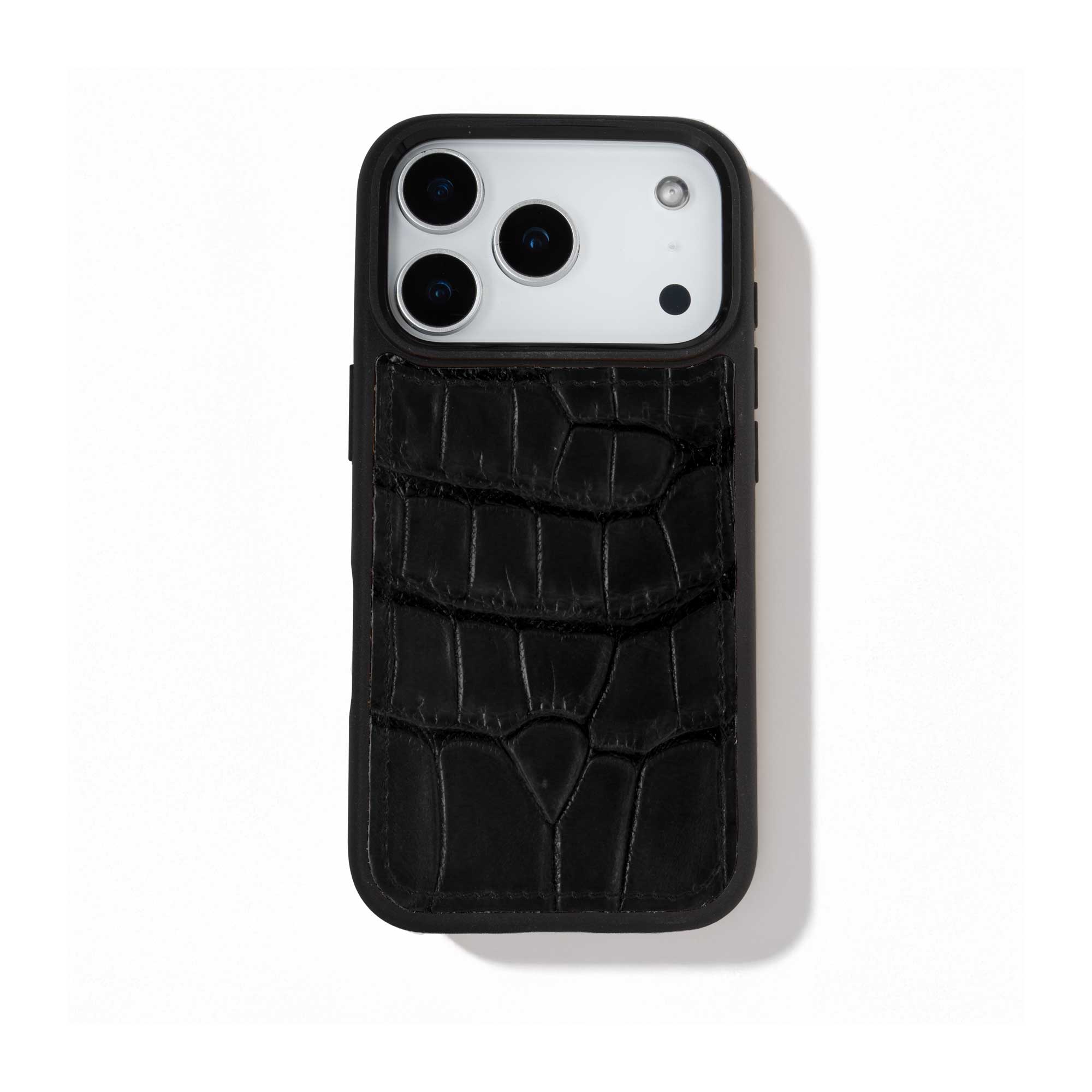 Coque cuir "Sport" pour iPhone 17 Pro / Pro Max - Alligator