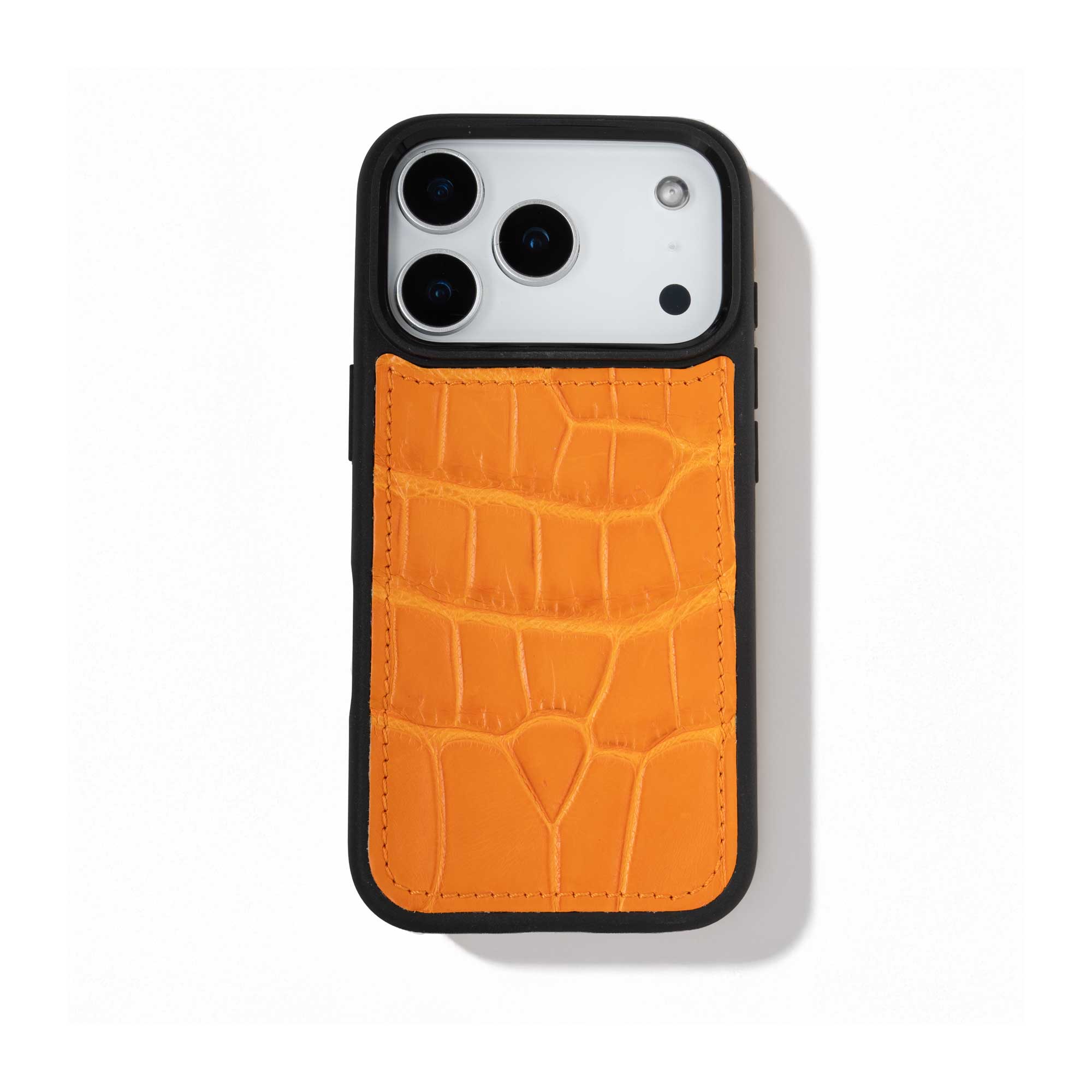 Coque cuir "Sport" pour iPhone 17 Pro / Pro Max - Alligator
