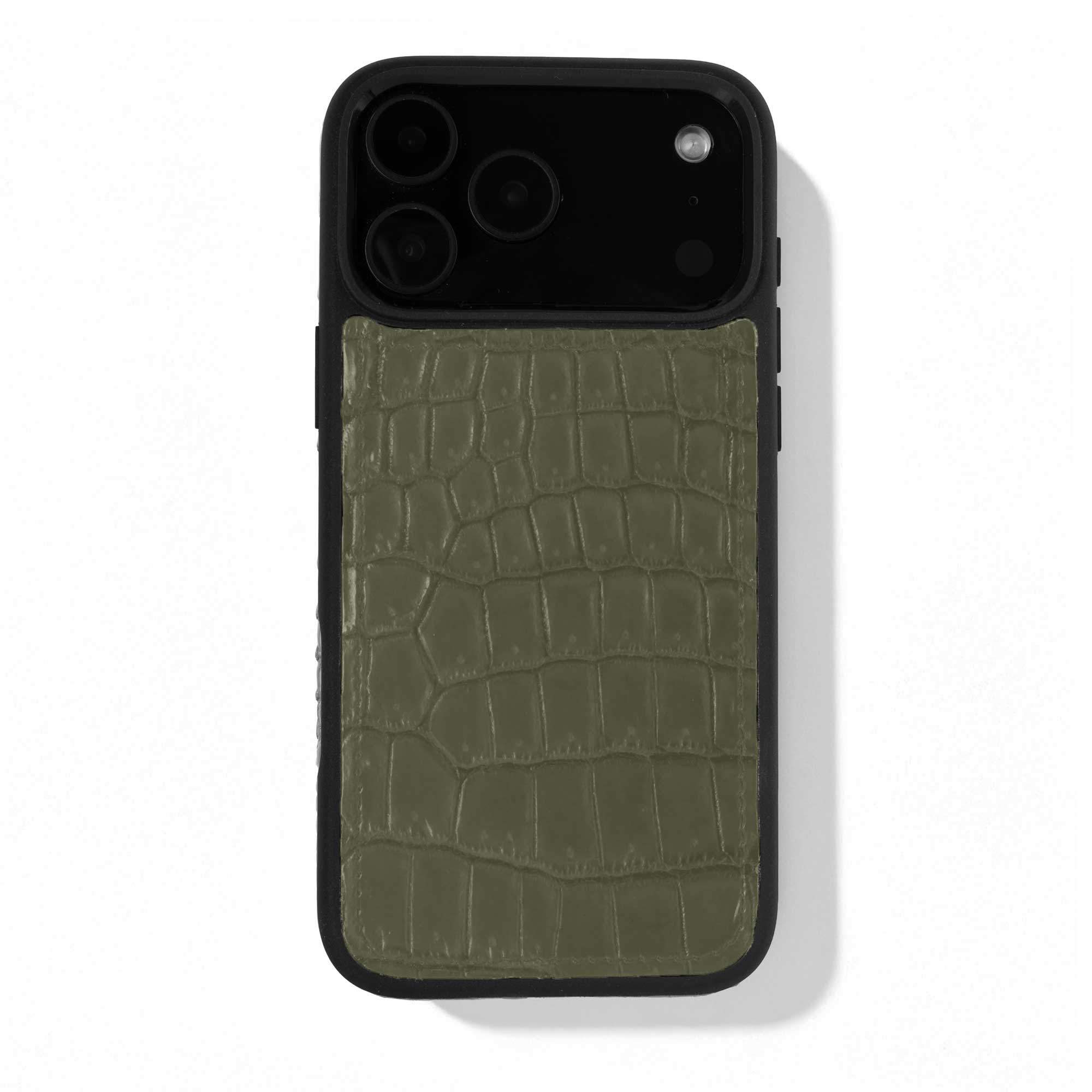Coque cuir "Sport" pour iPhone 17 Pro / Pro Max - Alligator