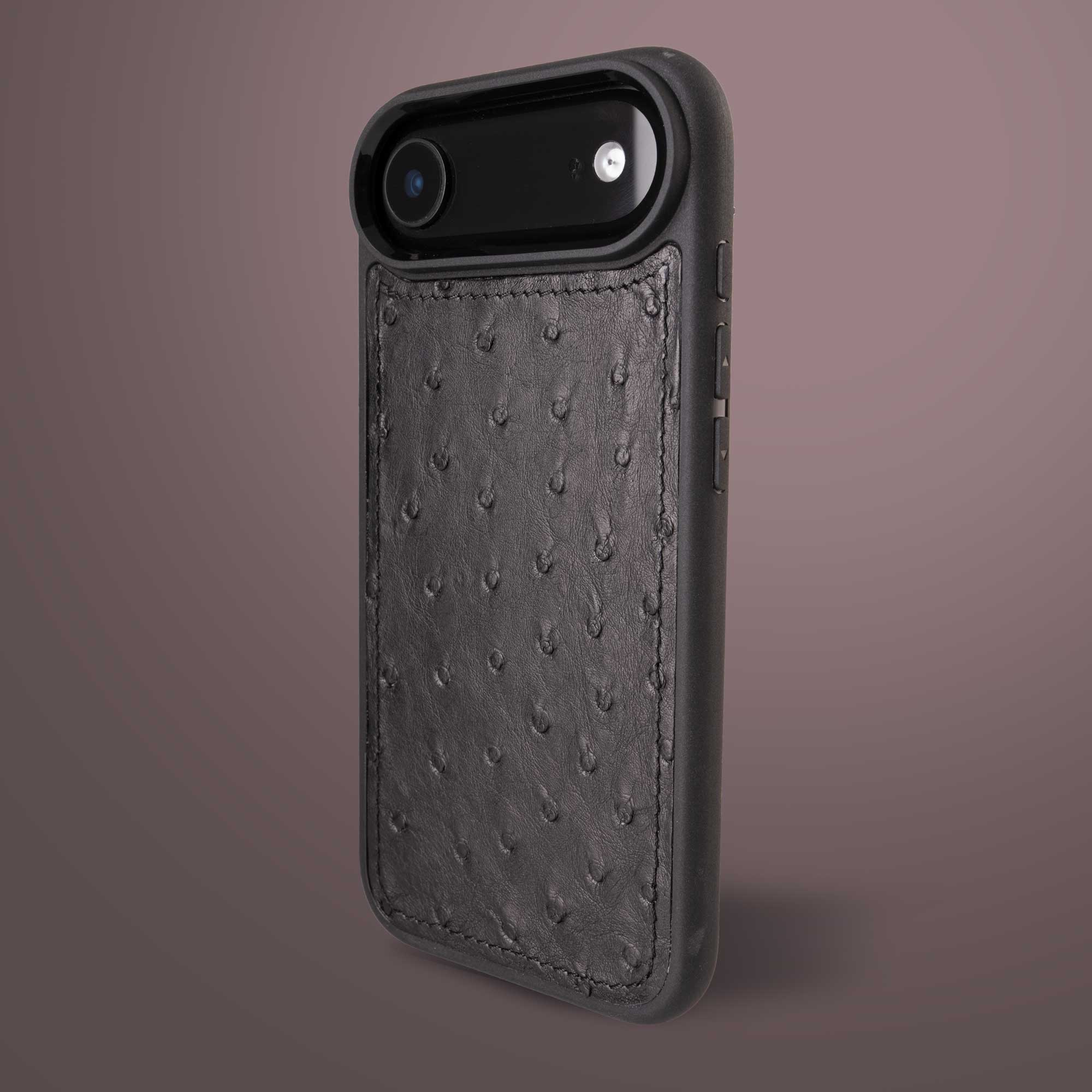 Coque cuir "sport" pour iPhone 17 Air - Autruche